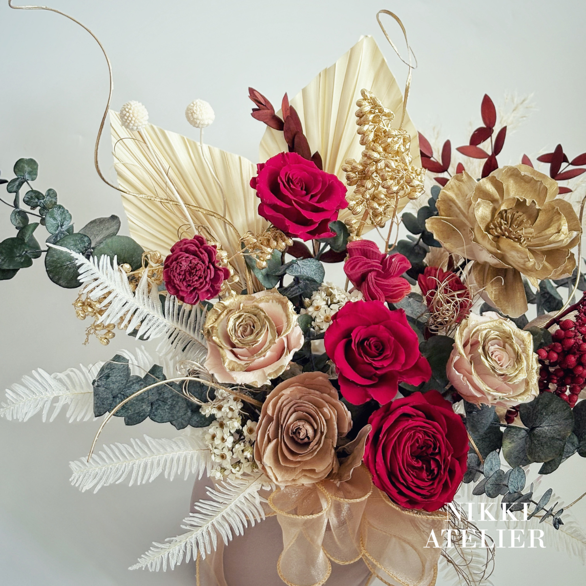 錦繡華年永生玫瑰盆花(中型)3