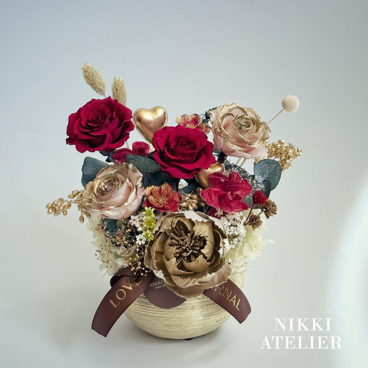 金緋滿堂永生玫瑰盆花(小型）