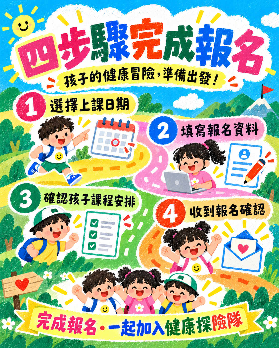 四步驟完成課程報名