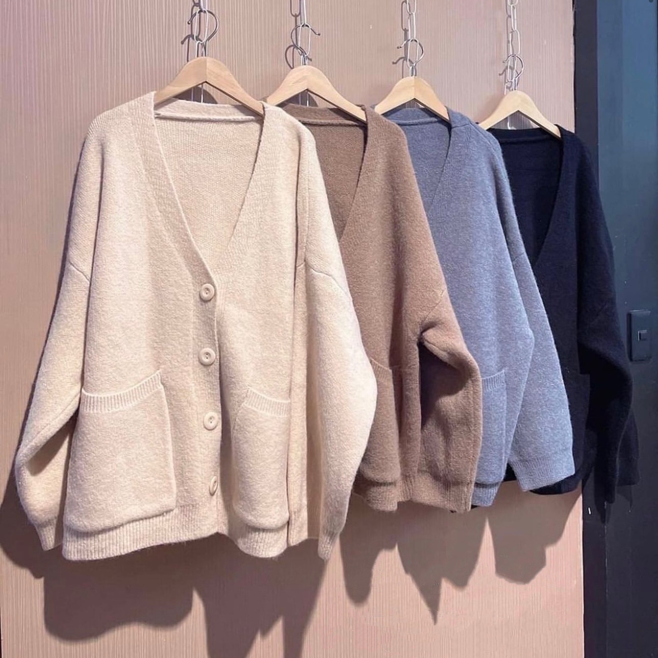 厚磅針織毛衣外套