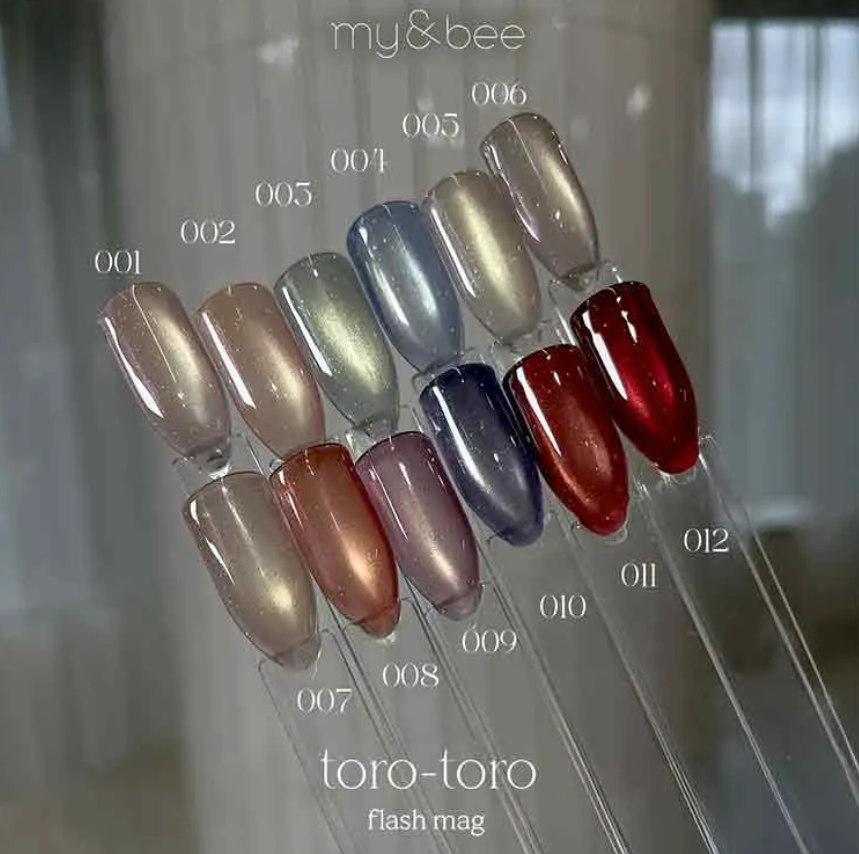 my&bee｜toro-toro碎鑽貓眼甲油膠（TR-001G~TR-012G）