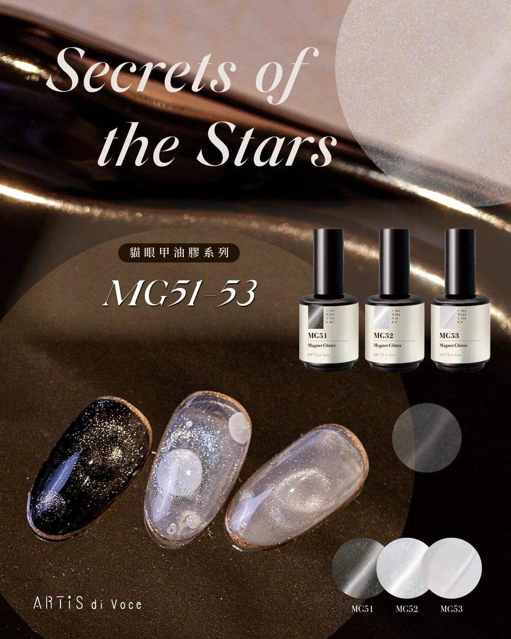 Artis｜彩色甲油膠（MG51-MG53）10g