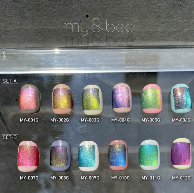 my&bee｜貓眼膠8ml（MY-001G~MY-012G）