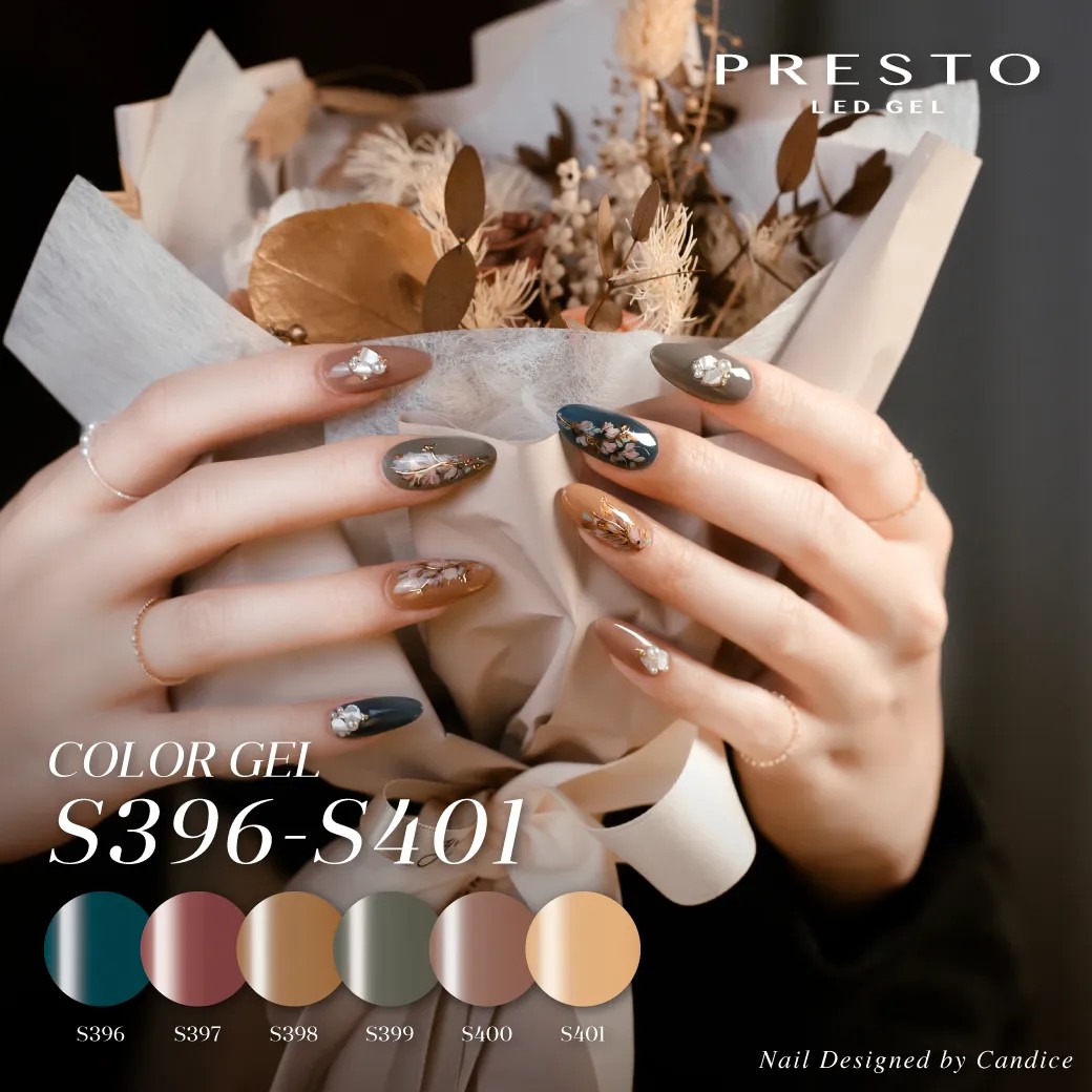 PRESTO｜彩色甲油凝膠（S396-S401）10g