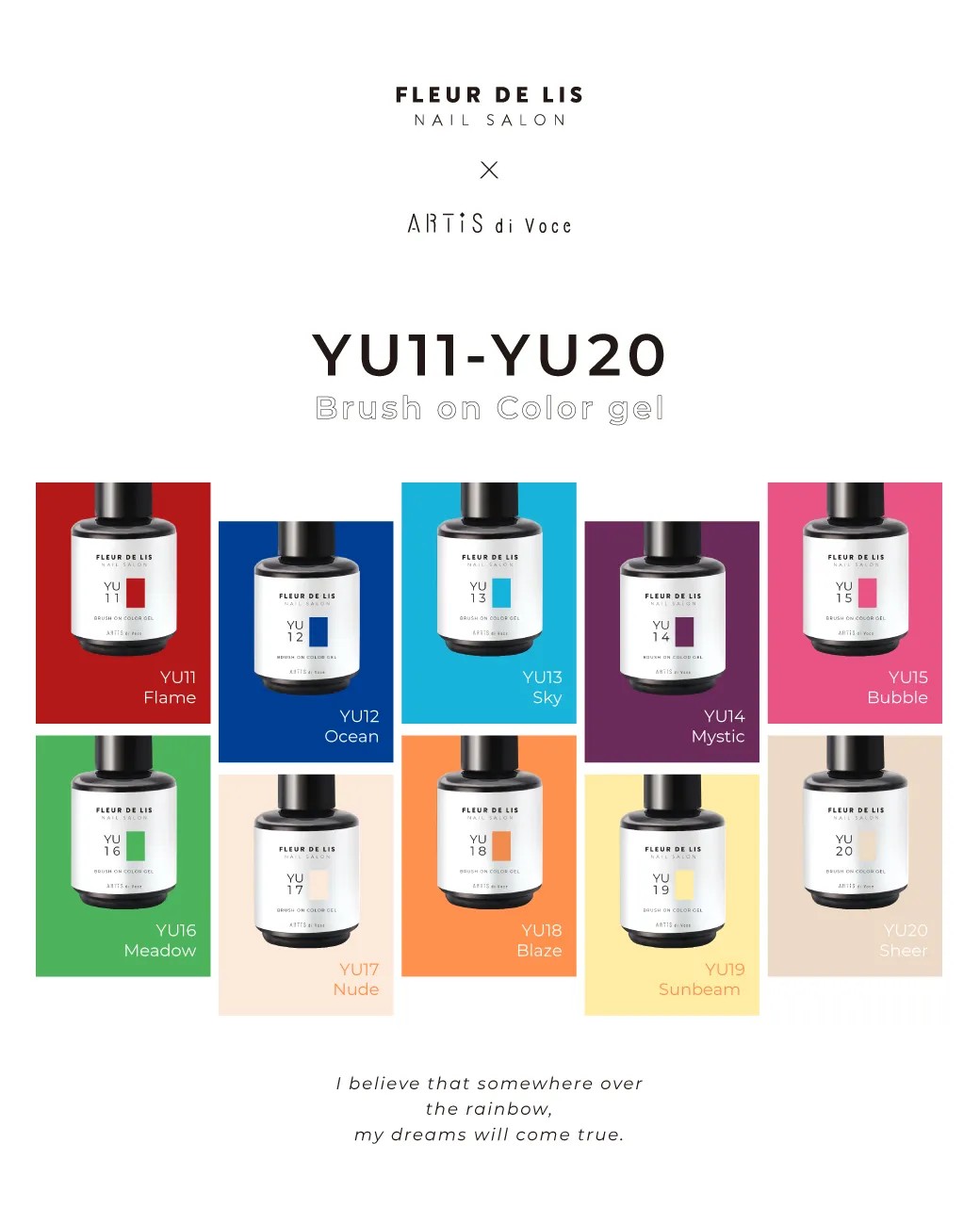 Artis｜彩色甲油膠（YU11-YU20）10g