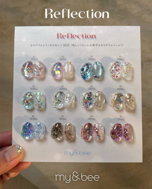 my&bee｜幻彩MIX亮片膠4g（RE-001G~RE-012G）