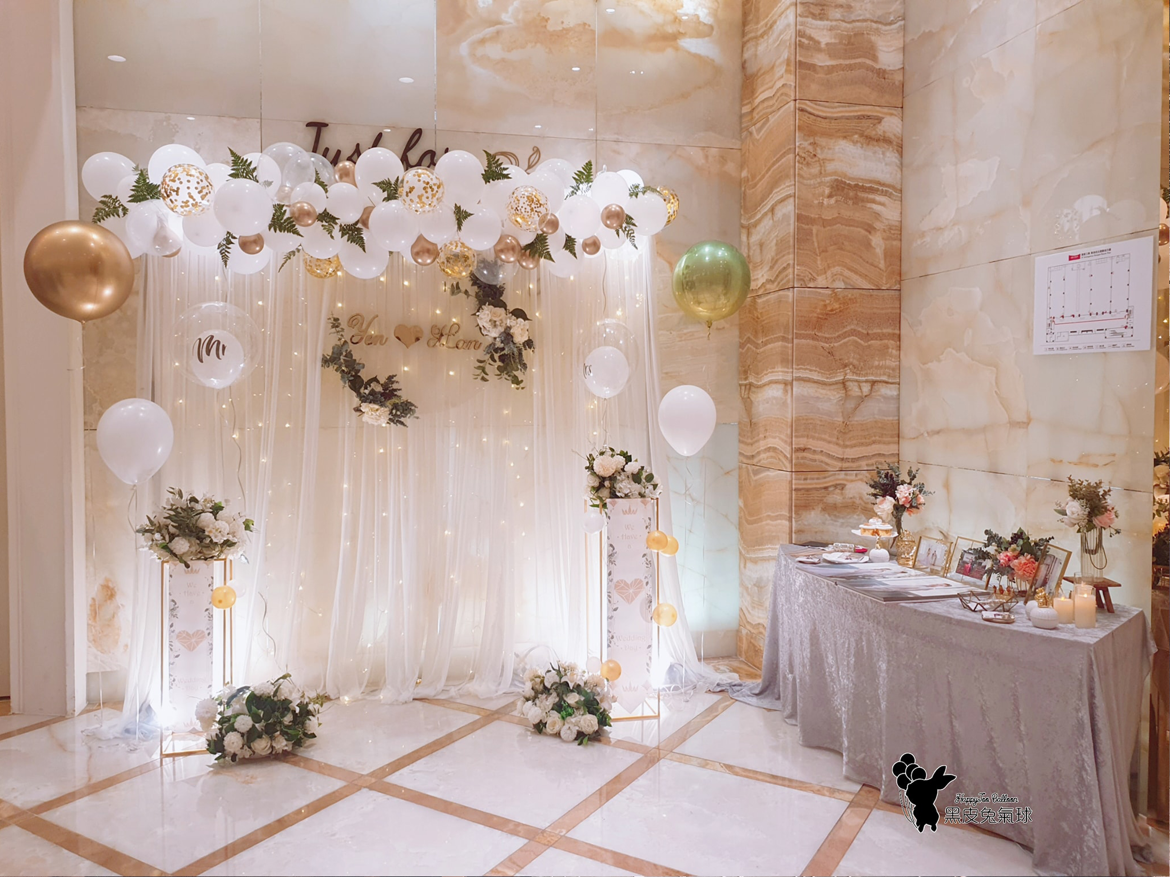 ♔《Memorial Wedding 綠白金典雅麗緻婚禮》♔