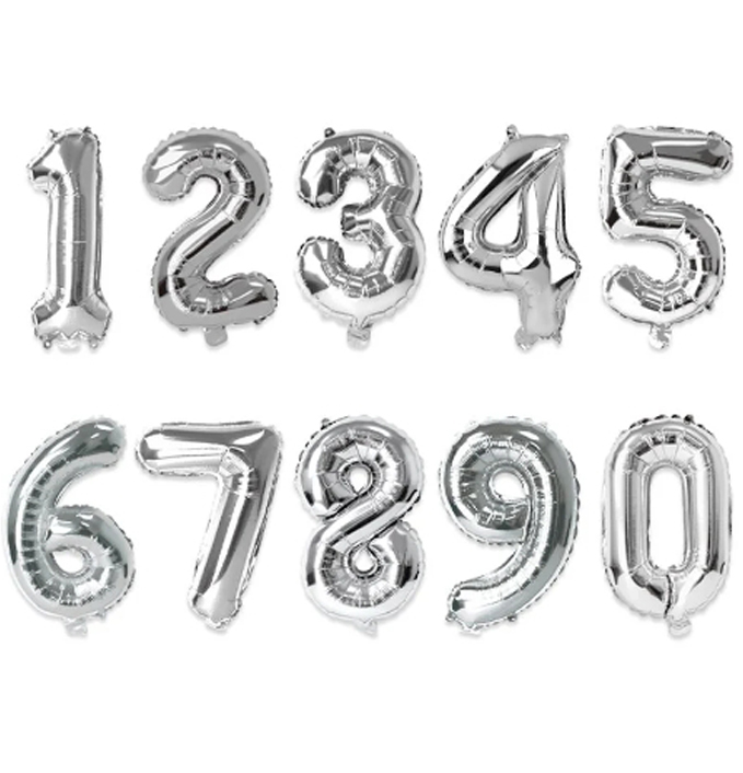 16吋 銀色數字 16吋 銀色數字