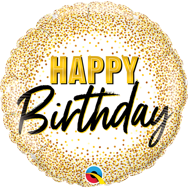18吋 碎金質感生日快樂