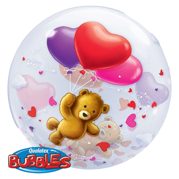 泡泡球 熊熊愛心氣球