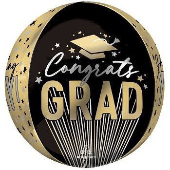 立體圓球-黑金閃耀畢業球 立體圓球-黑金閃耀畢業球