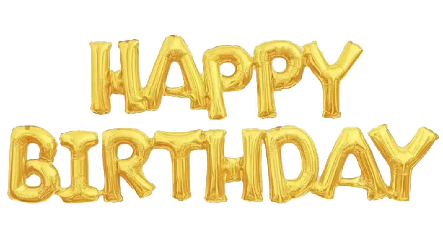 10吋 金色連體生日快樂字母 10吋 金色連體生日快樂字母