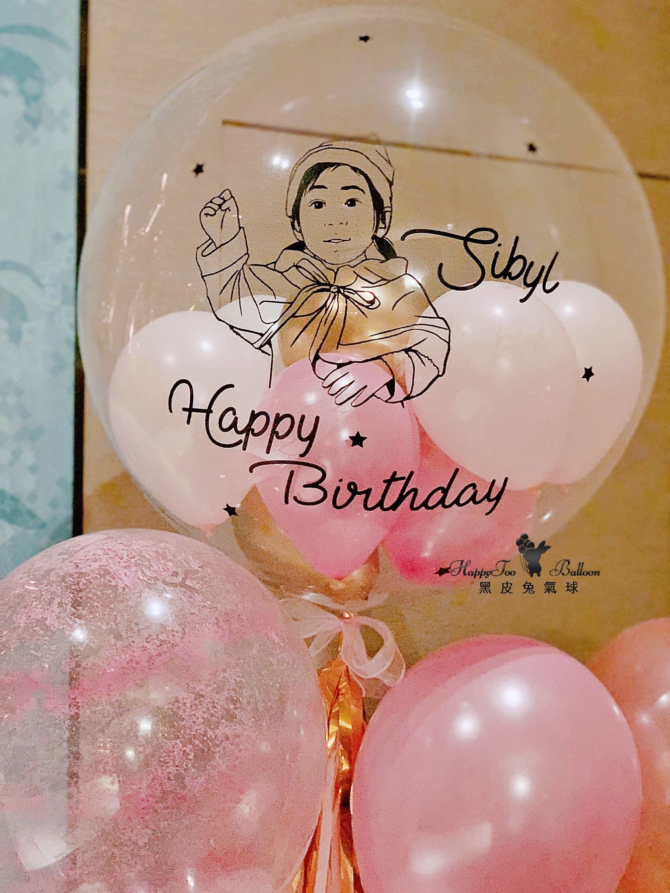 ☺《客製化似顏繪泡泡球中球》☺2