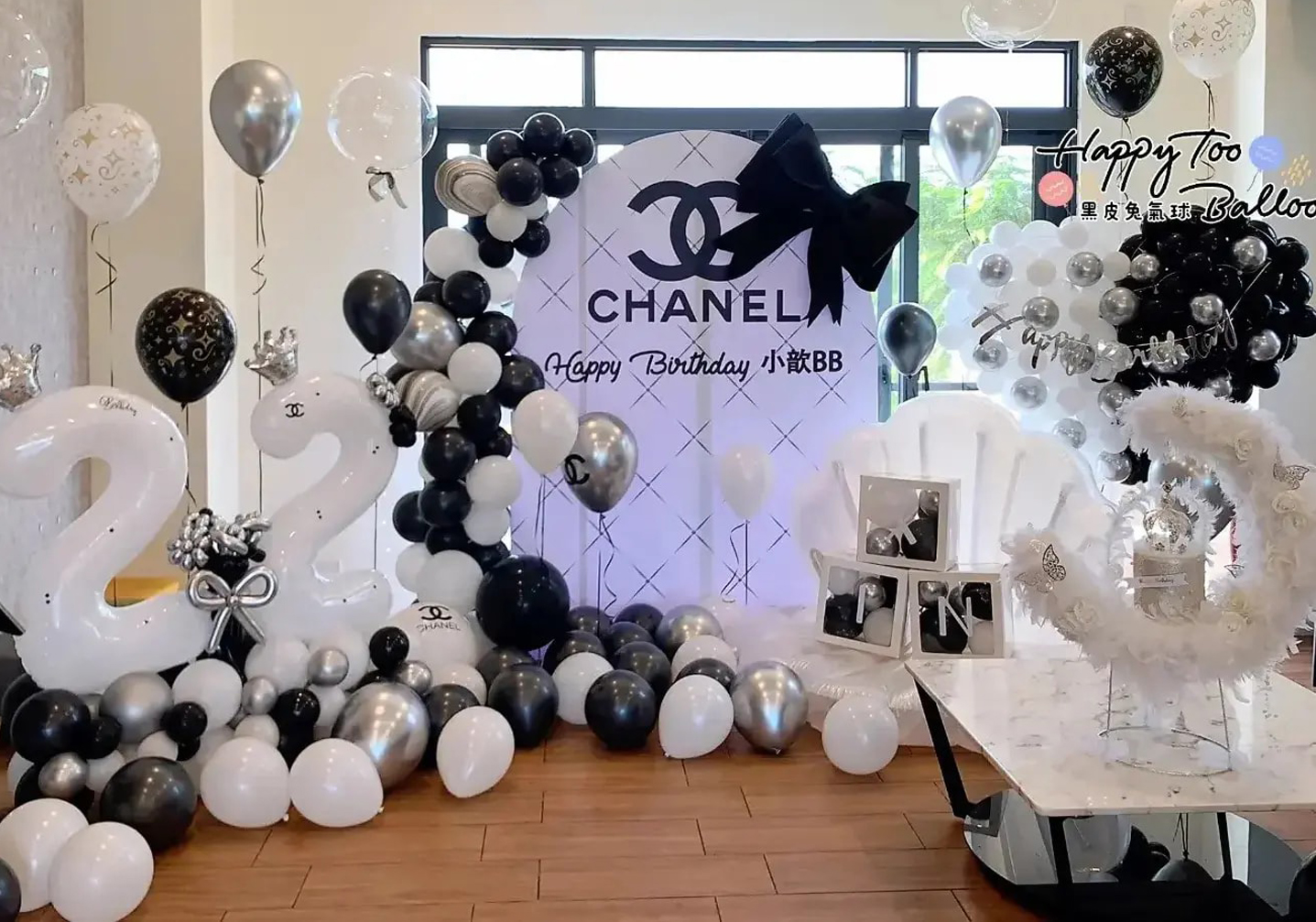 ✿《黑白個性香奈兒公主生日派對》✿
