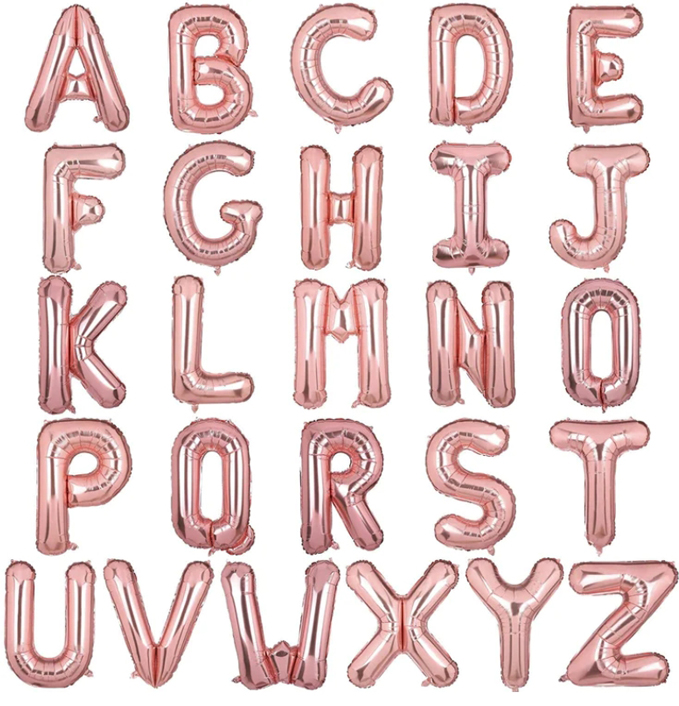 16吋 玫瑰金色字母 16吋 玫瑰金色字母