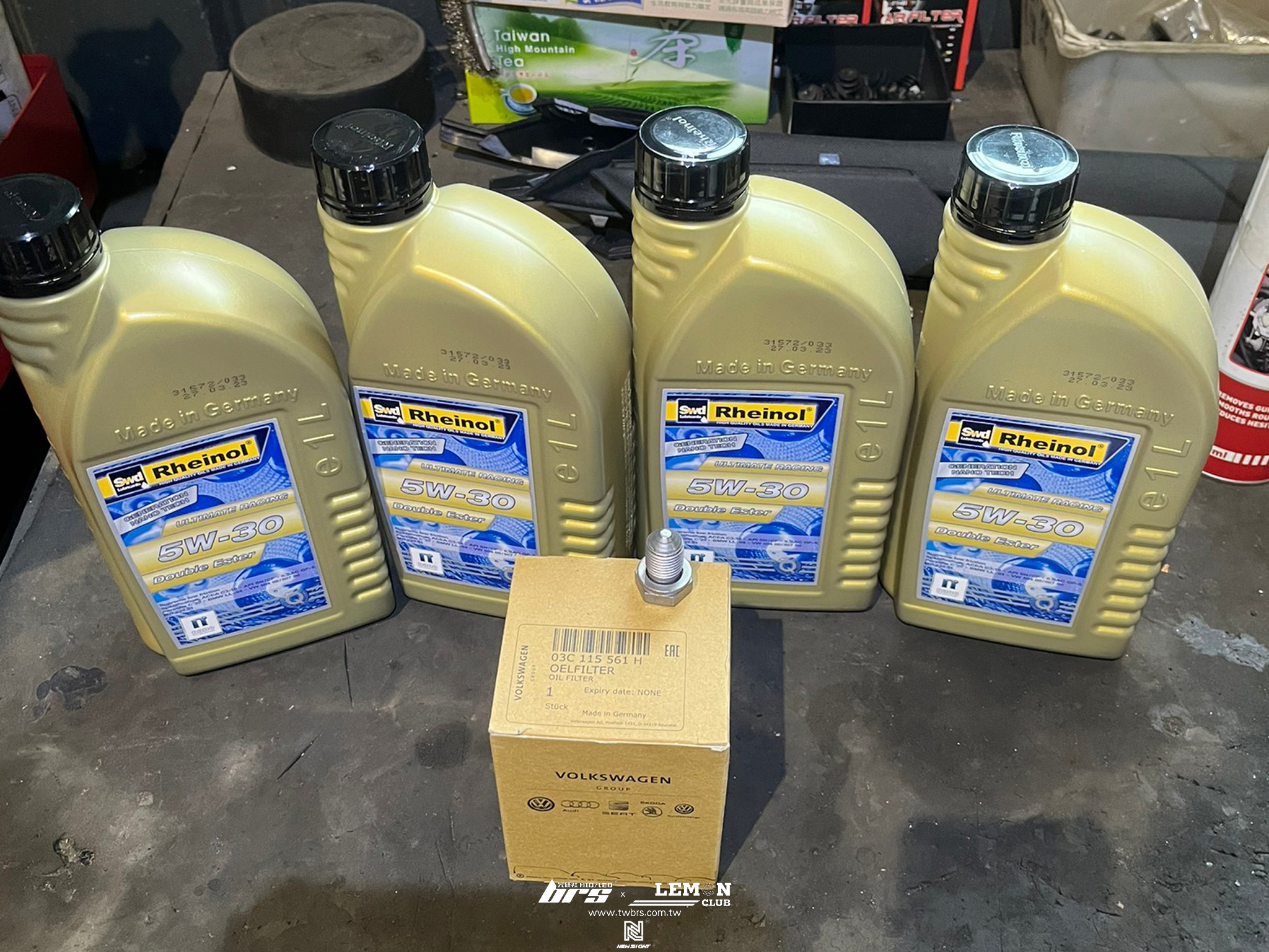 Skoda YETI 保養(萊茵機油5W30+原廠洩油螺絲+墊片+原廠機油芯