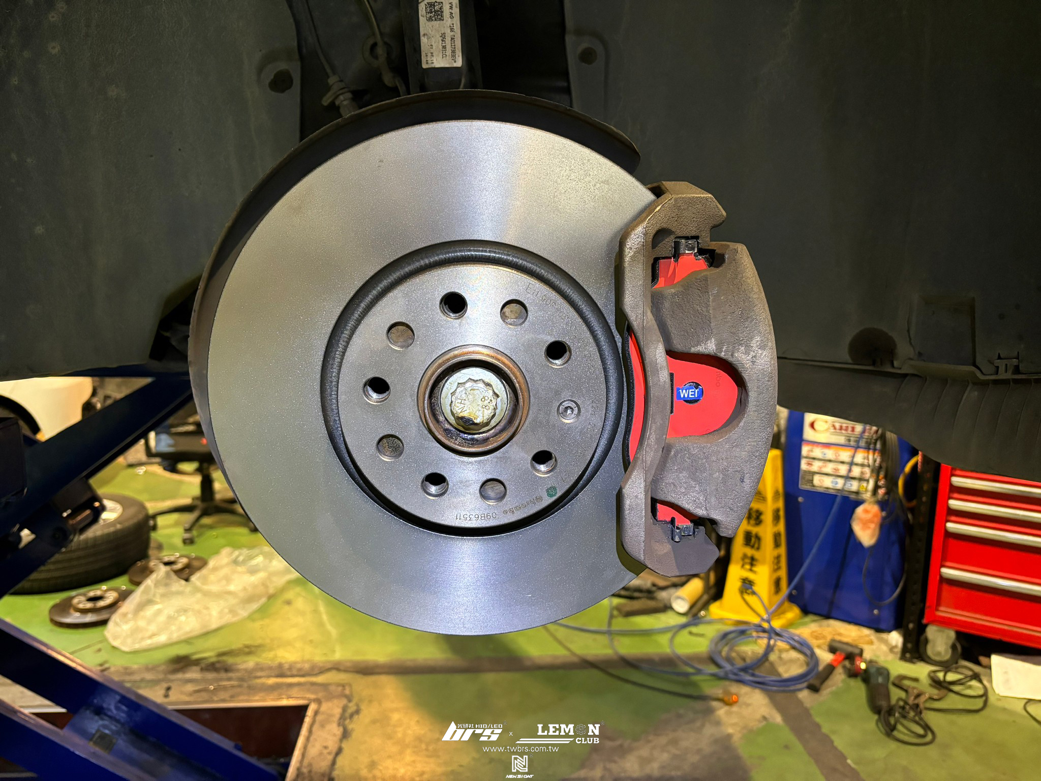 Skoda Kodiaq 安裝 前Brembo314x30平盤+前Brembo來令片(紅皮)