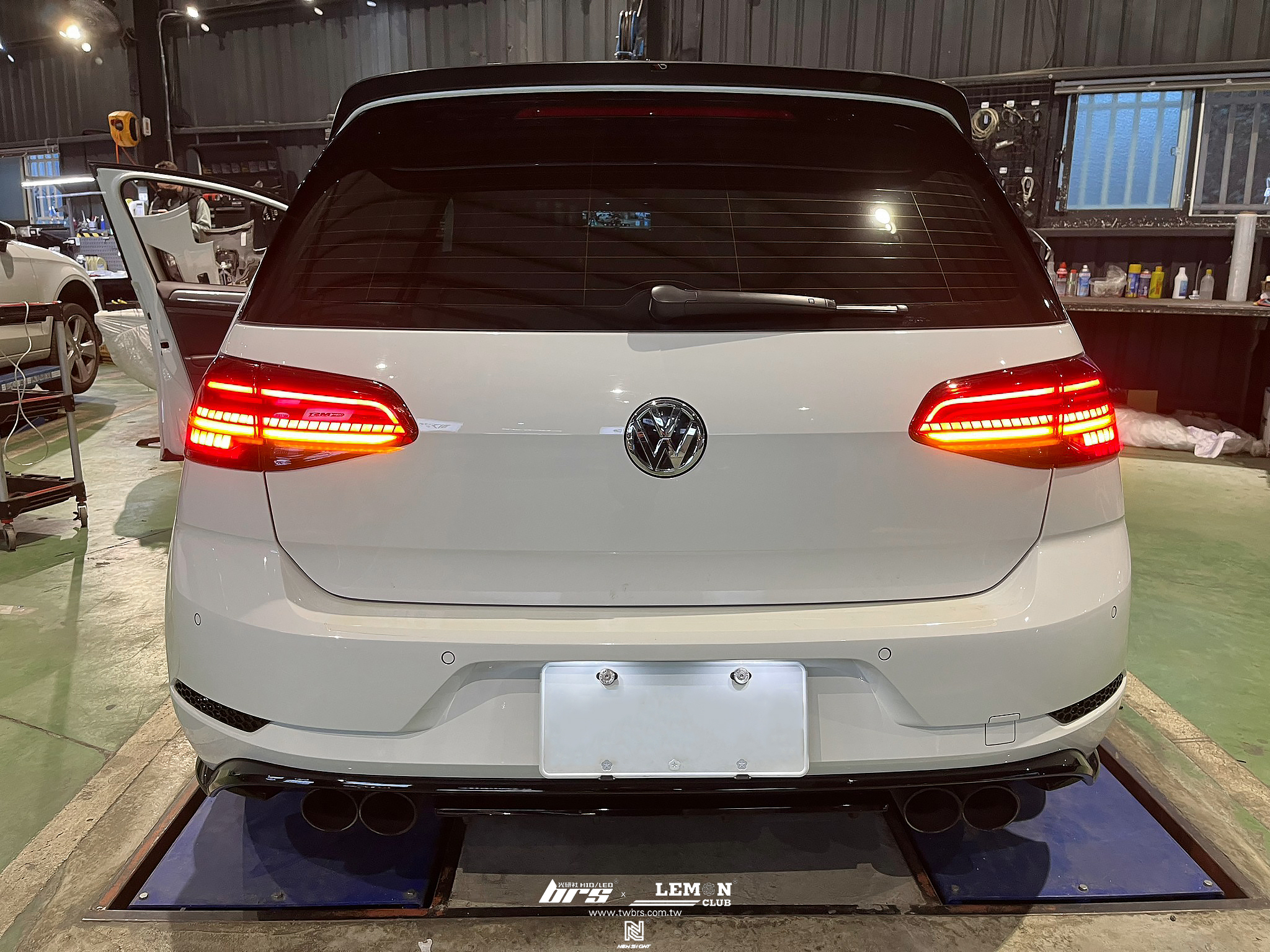 Volkswagen Golf 7.5 安裝 流水LED尾燈+蜂巢反光片+HP-S979後視鏡行車紀錄器