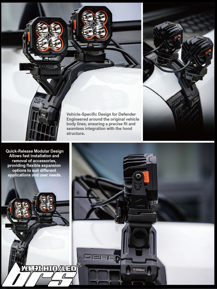 WL-LR-ACC-01 DEFENDER 專用葉子板燈架3