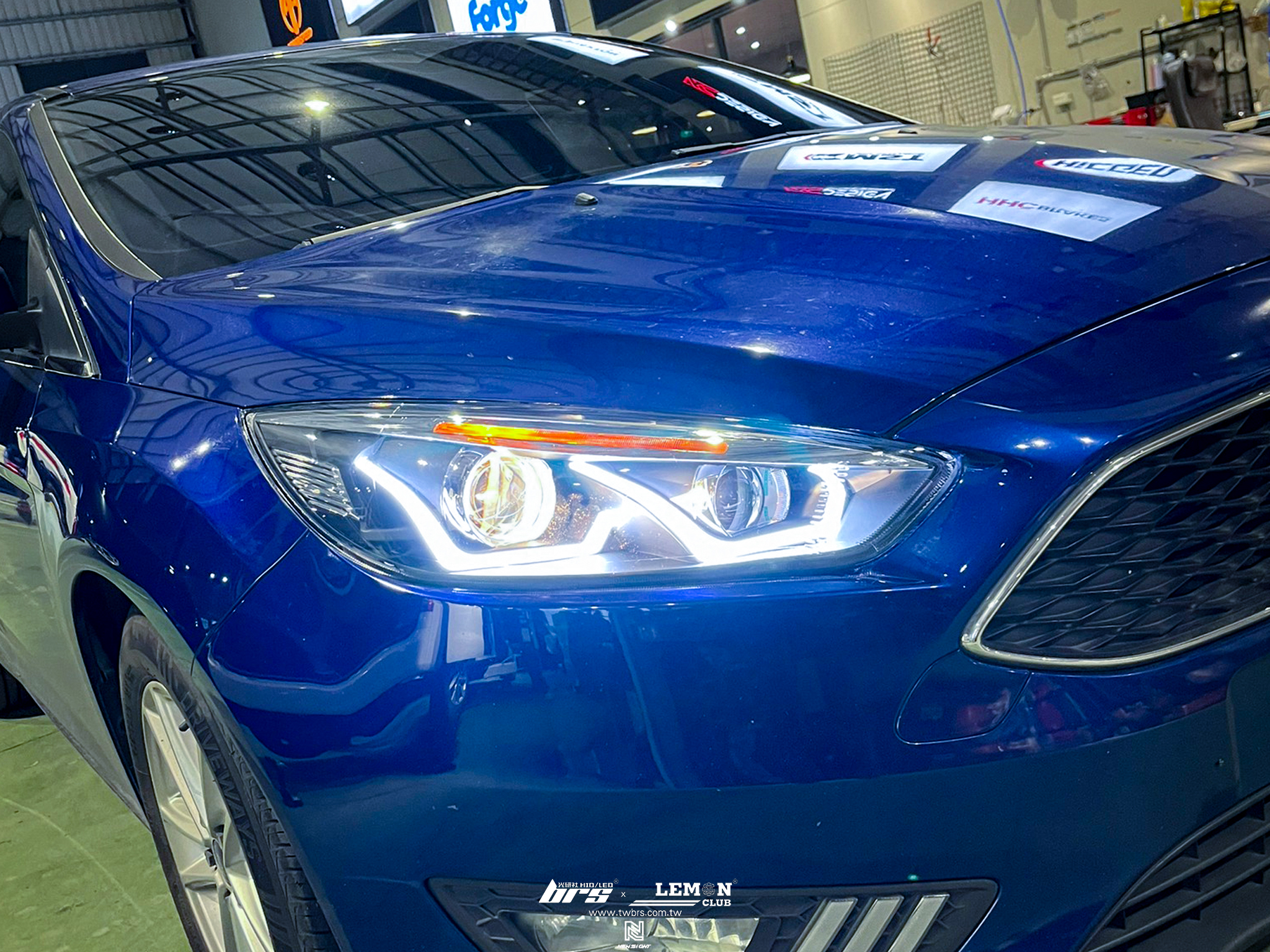 Ford Focus 安裝 導光雙U大燈總成