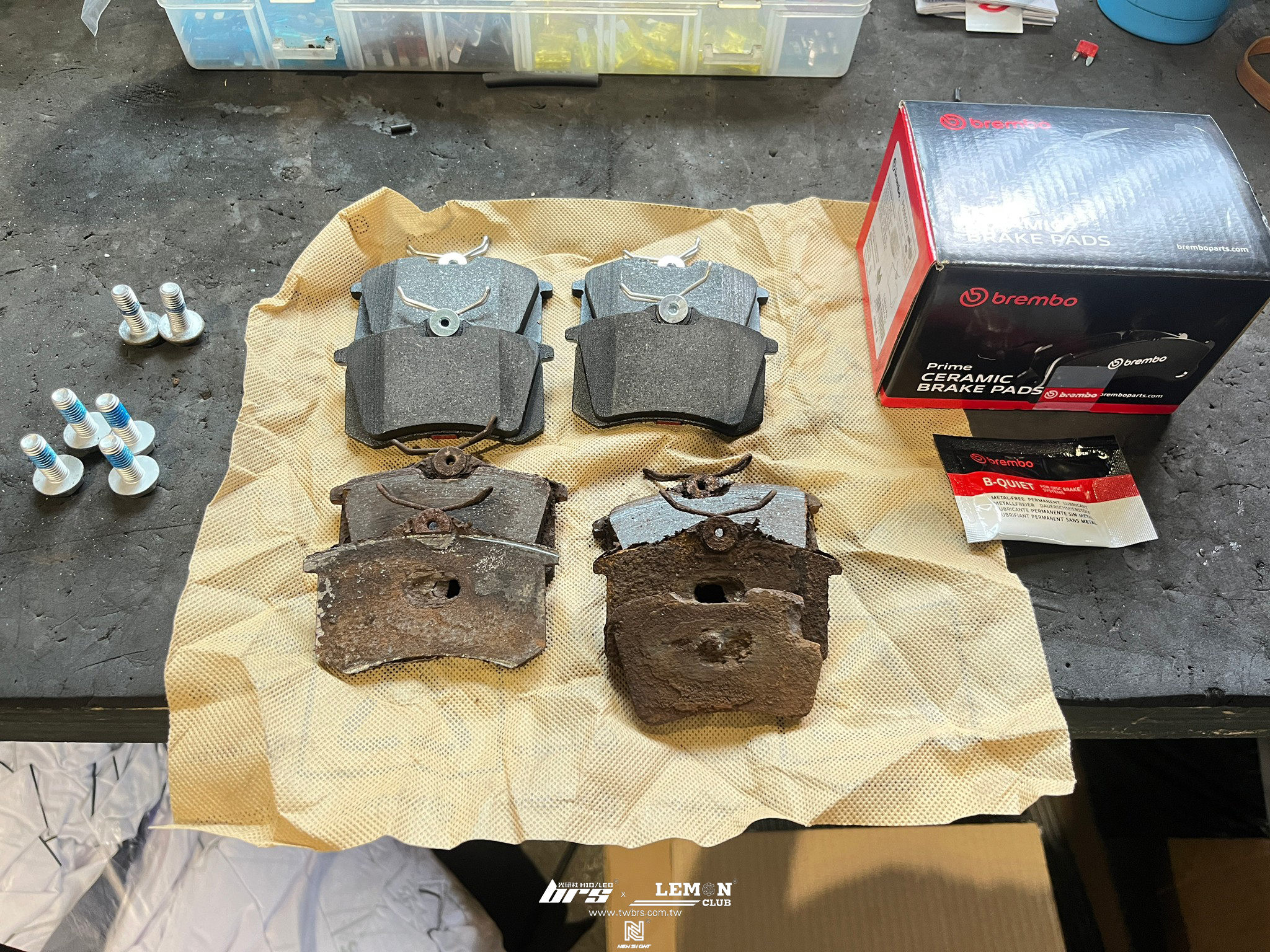 Volkswagen Golf 6 安裝 後Brembo來令片