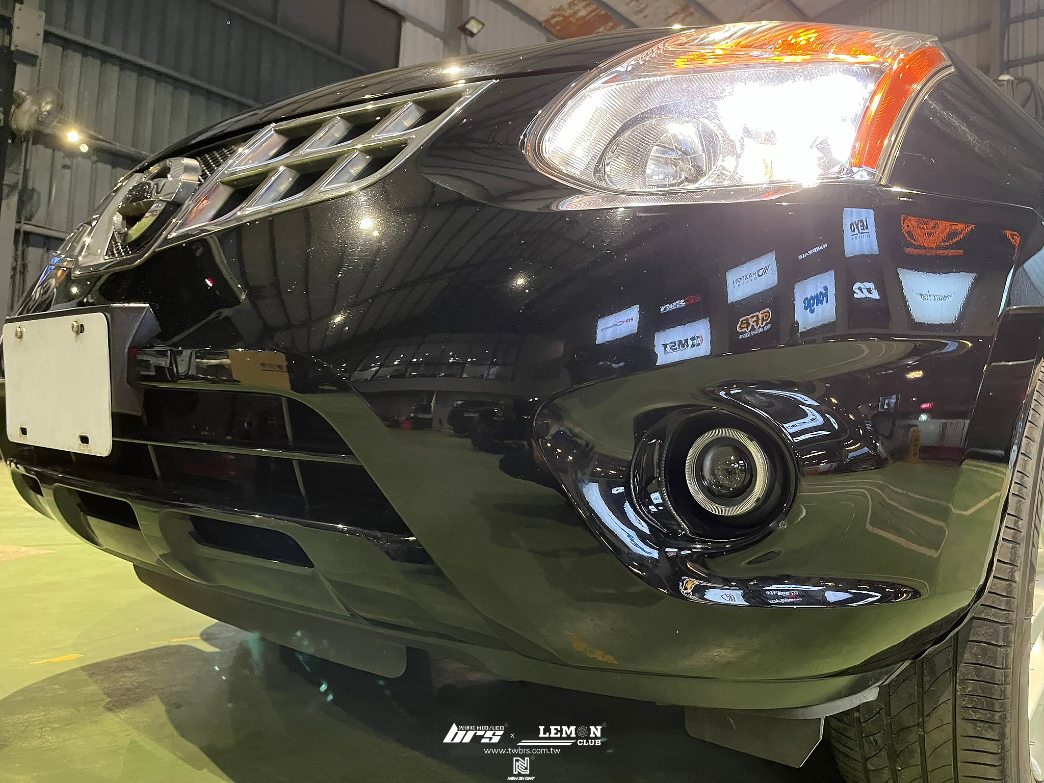 Nissan Rogue 安裝 魚眼霧燈+霧燈35W 6000K HID