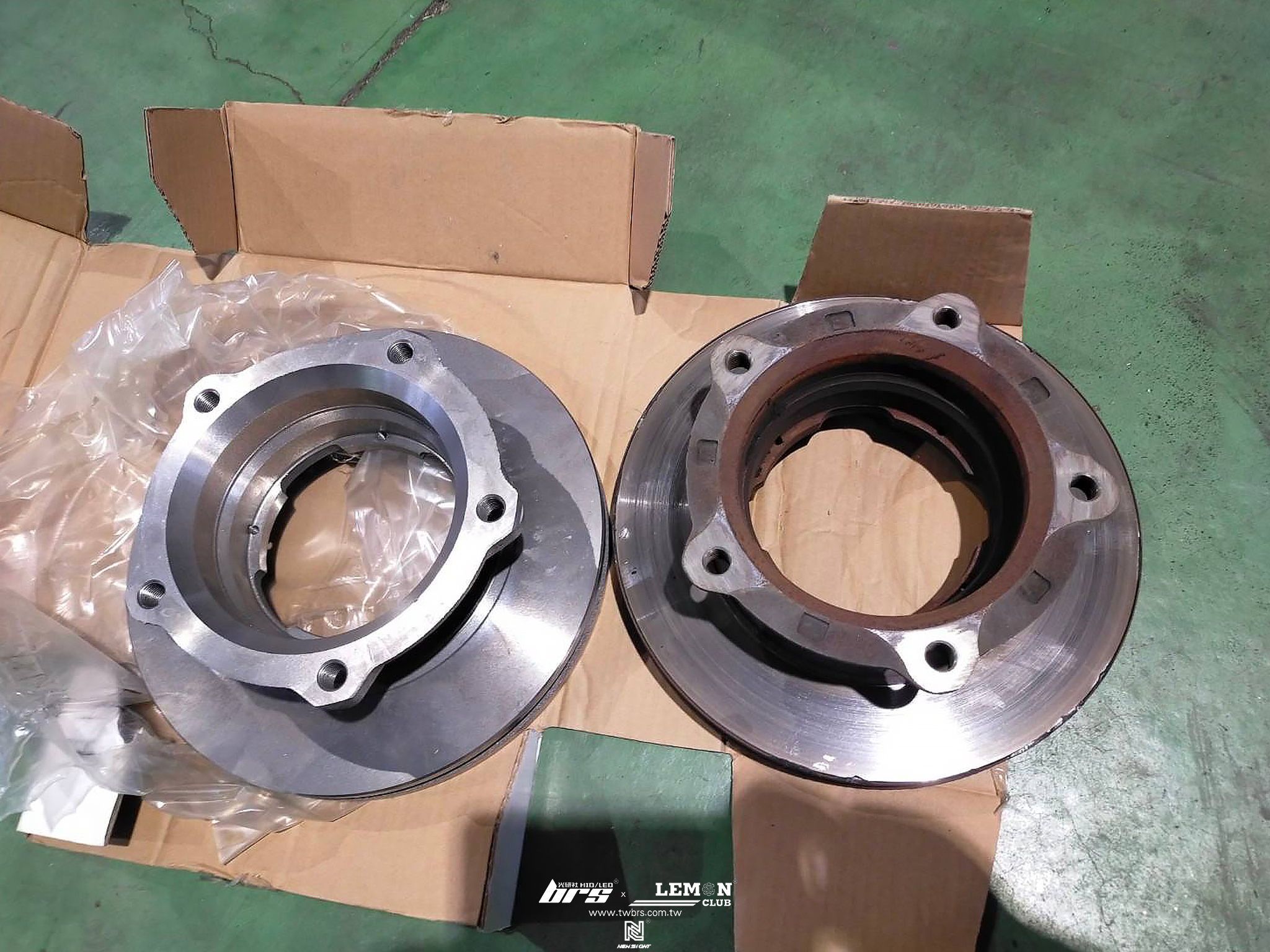 HINO 3.5 安裝 後碟盤更換+後ATT來令片+左後分泵更換