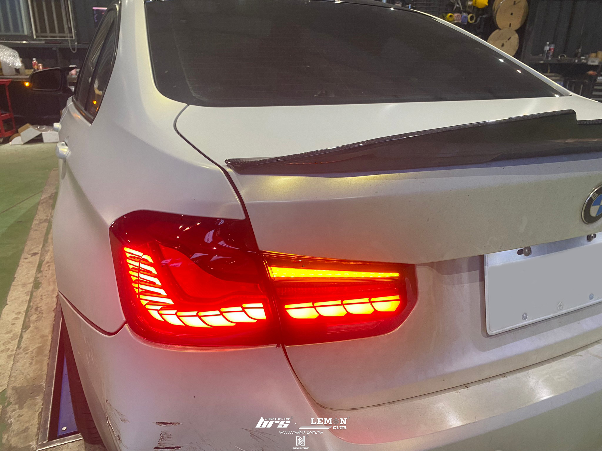 BMW F30 328i 安裝 龍鱗流水尾燈