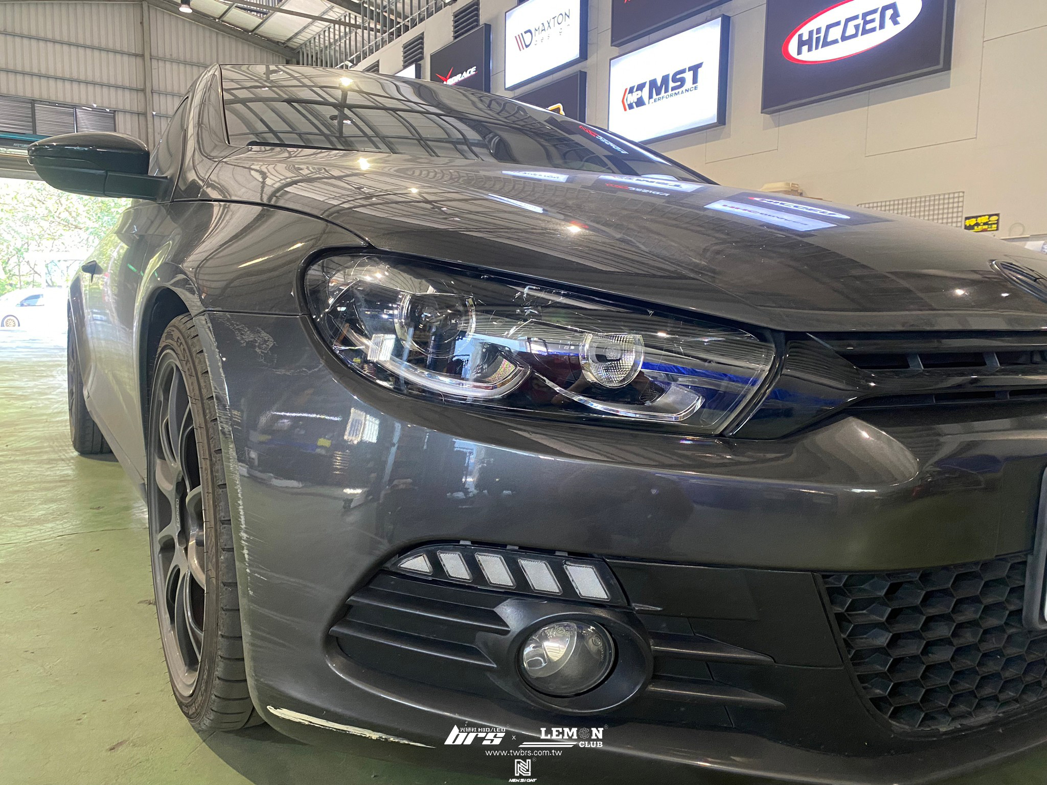 Volkswagen Scirocco 安裝 魚眼大燈總成+D2H 6500K 高階款LED