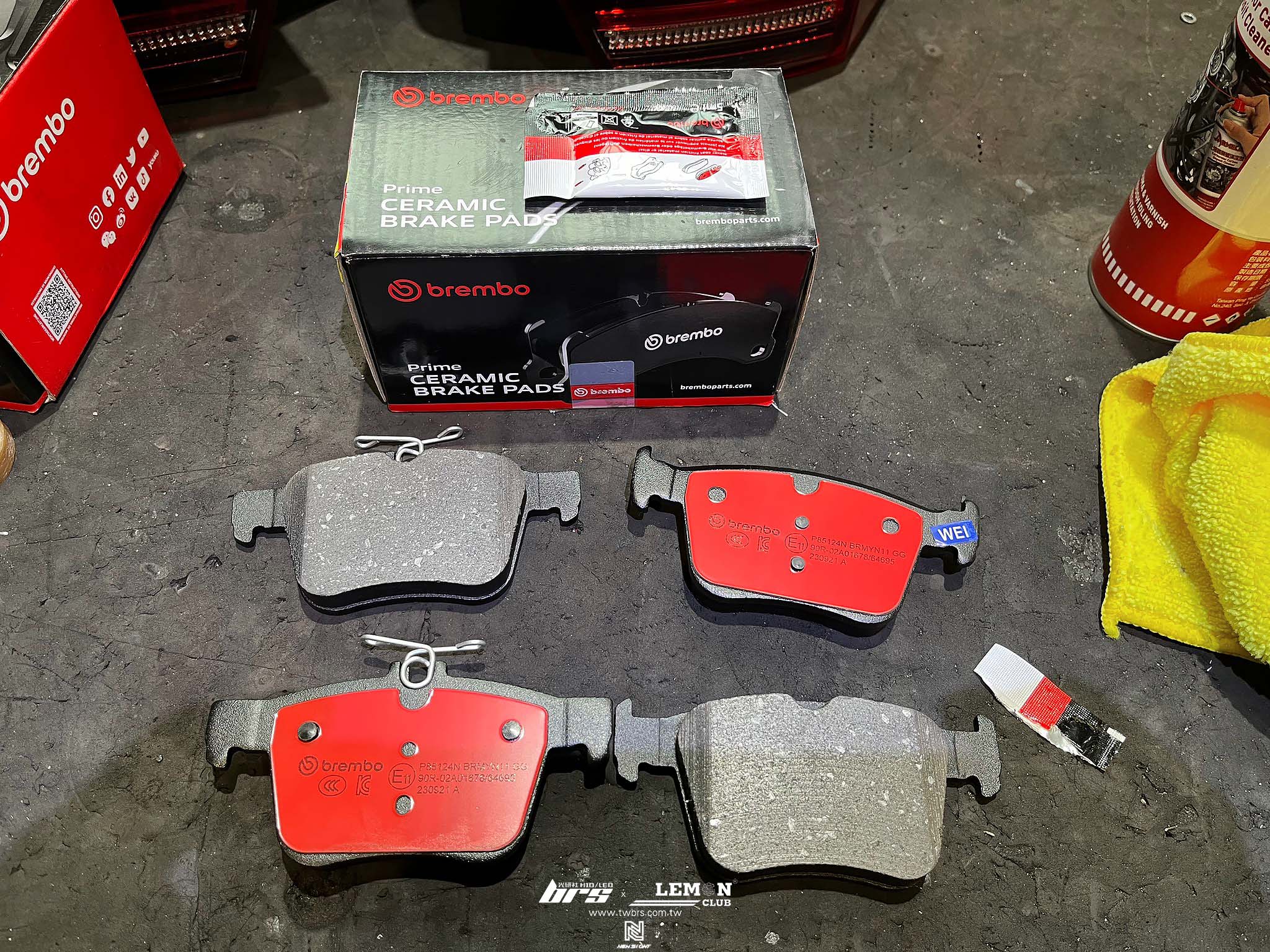 Skoda Kodiaq 安裝 前+後Brembo來令片(紅皮)