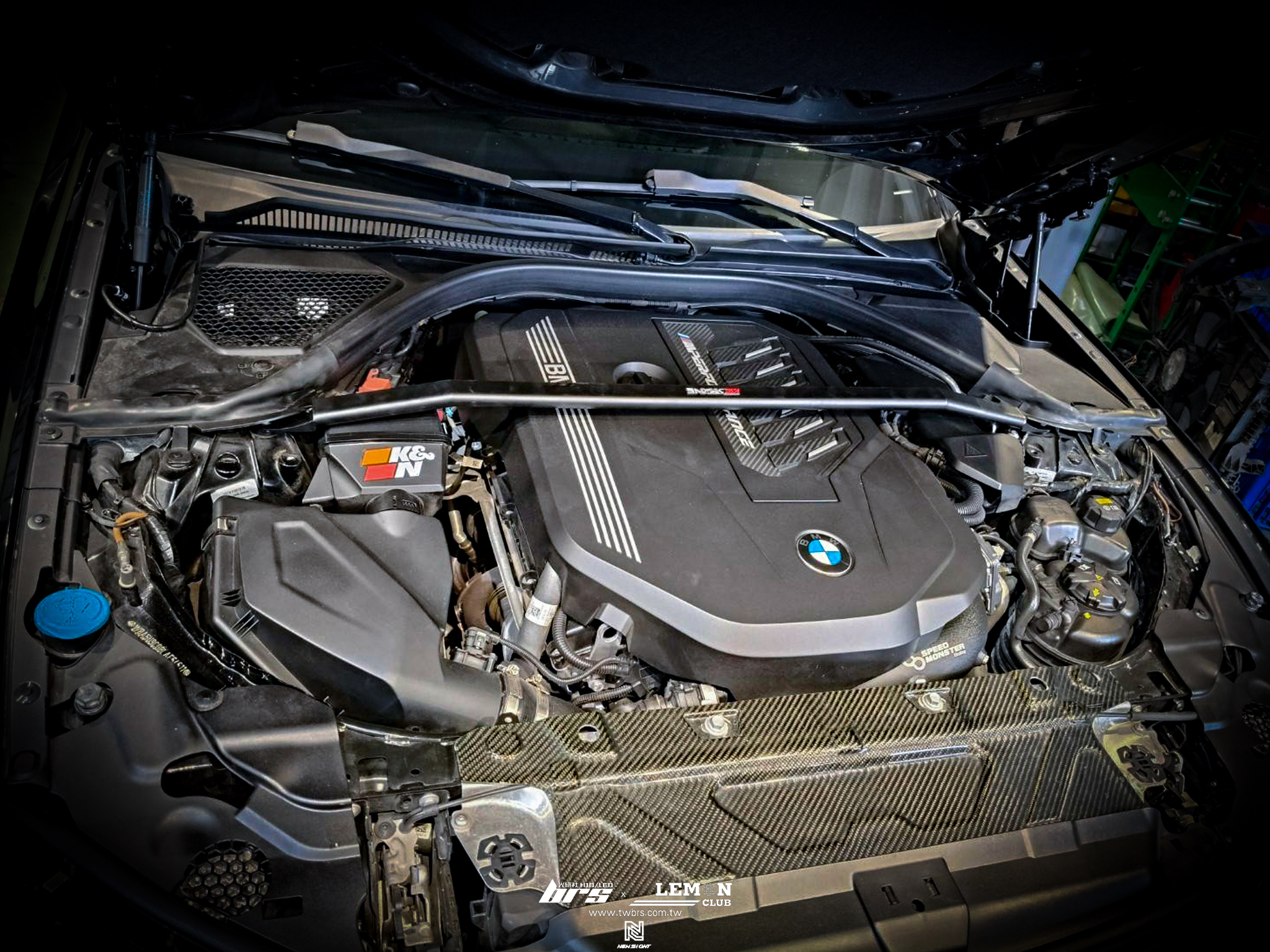 BMW G20 安裝 KCDesign引擎室拉桿+KCDesign前下兩點式拉桿+KCDesign後下兩點式拉桿+KCDesign後下四點式拉桿