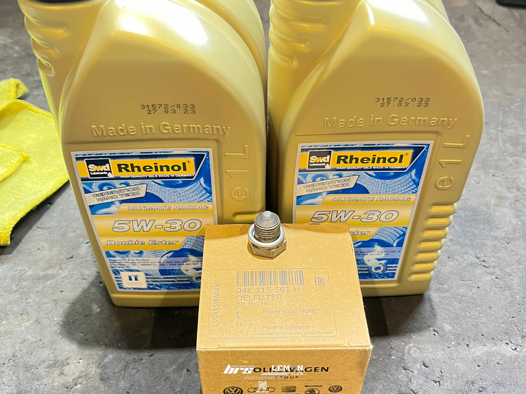 Skoda Fabia 保養(萊茵機油5W30+原廠機油芯+原廠洩油螺絲+墊片)