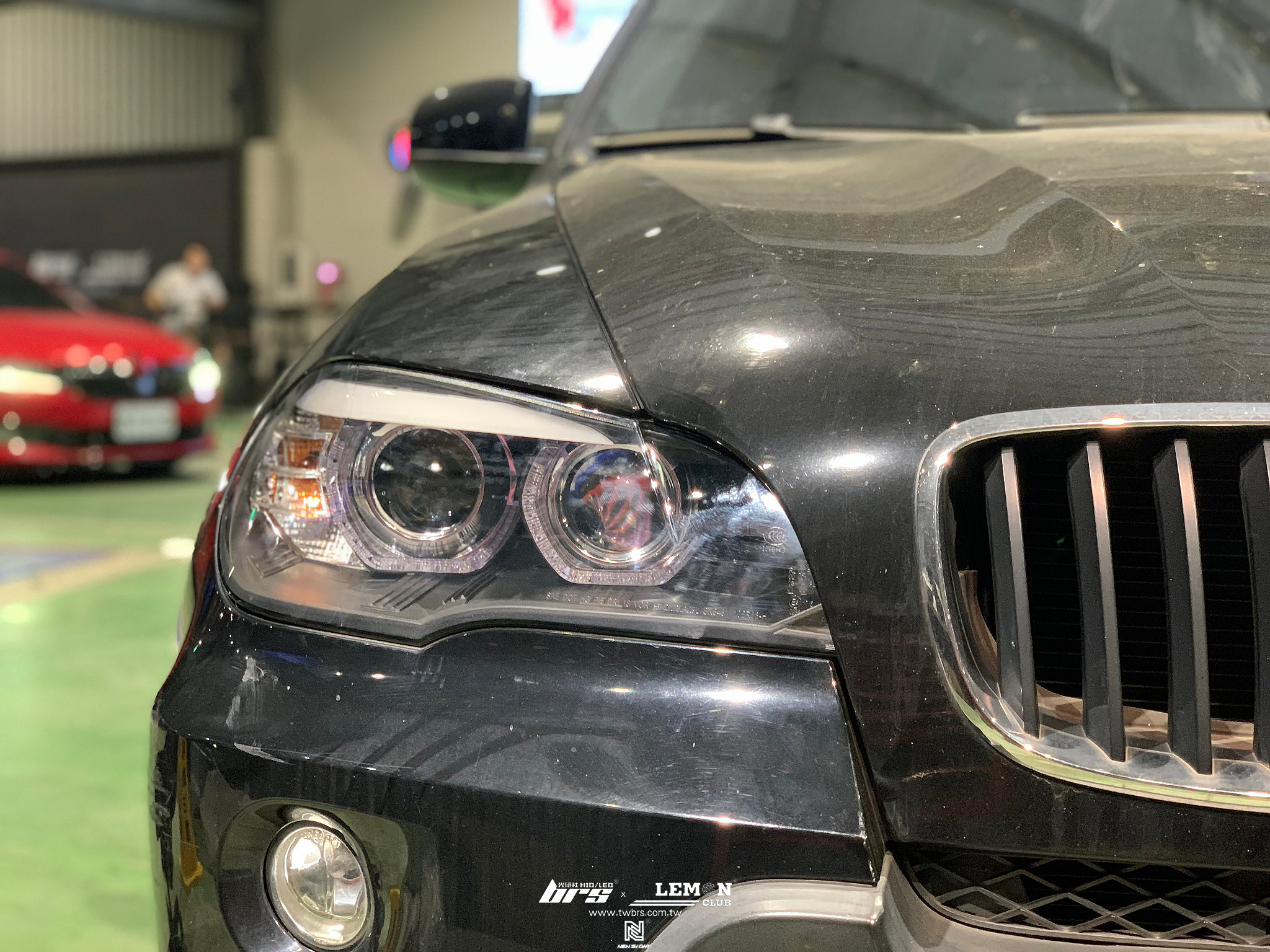 BMW X5 安裝 魚眼大燈總成