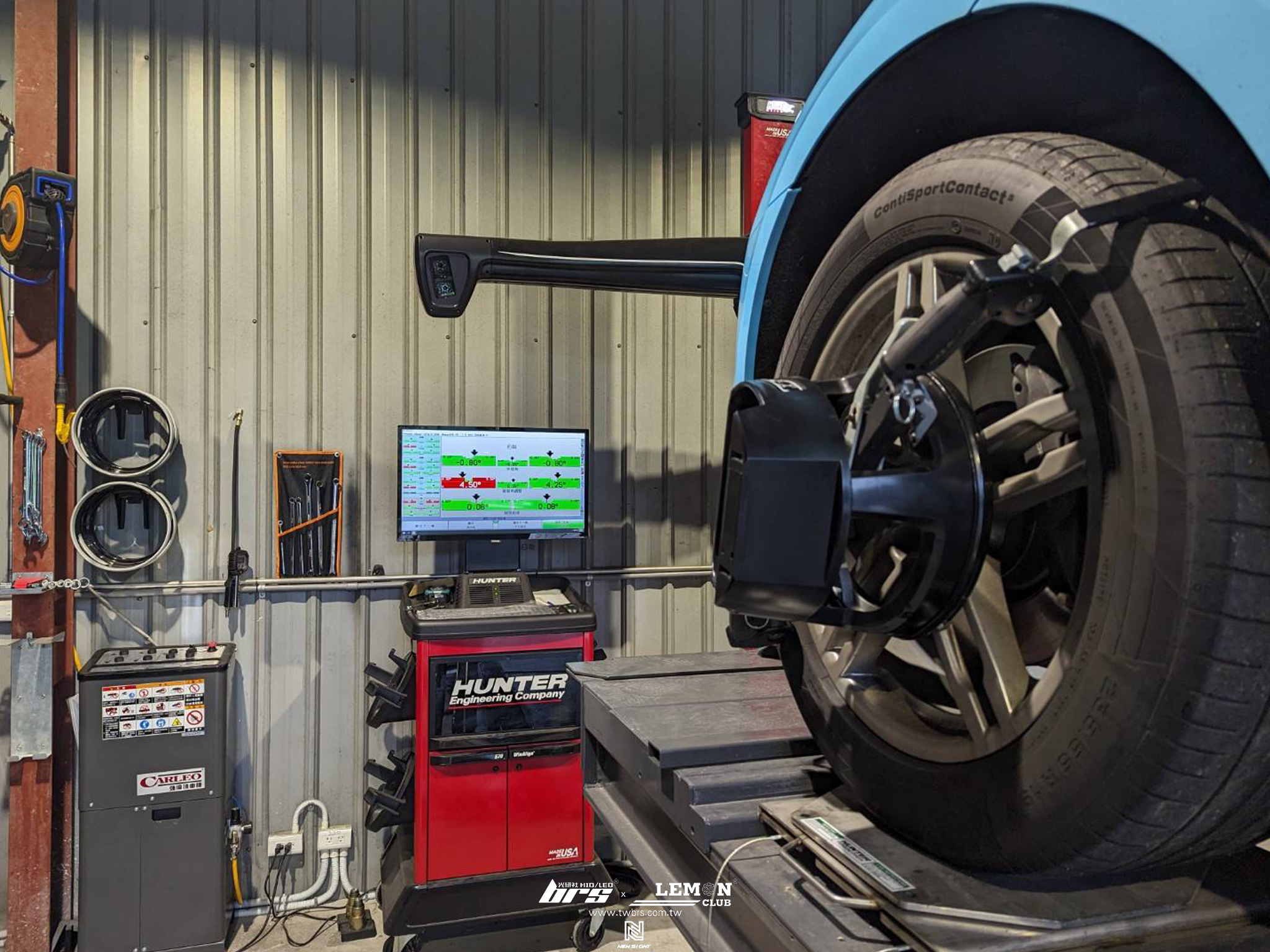 Porsche Macan 保養 鋁合金油底殼+油位感知器墊圈+HUNTER 3D電腦前輪定位