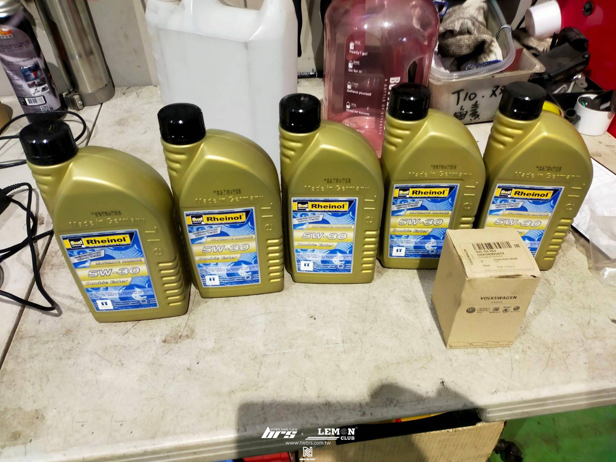 Volkswagen Golf 6 保養(德國Rheinol萊茵機油5W30+原廠機油芯)