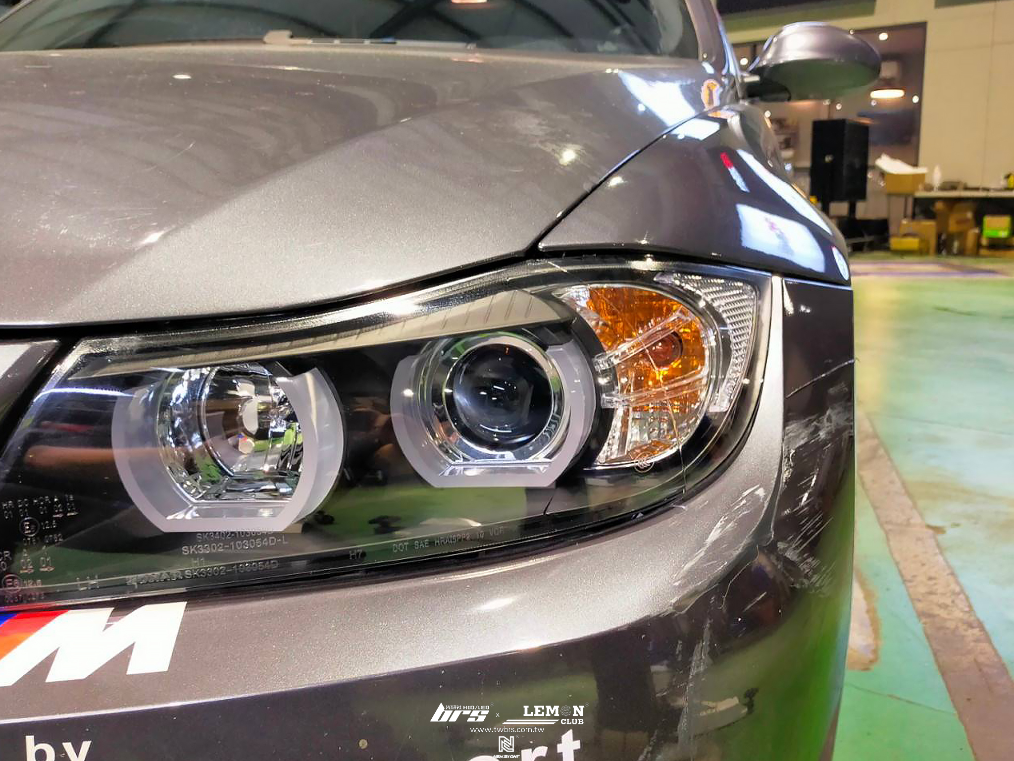 BMW E90 安裝 雙U大燈總成+大燈35W 6500K HID