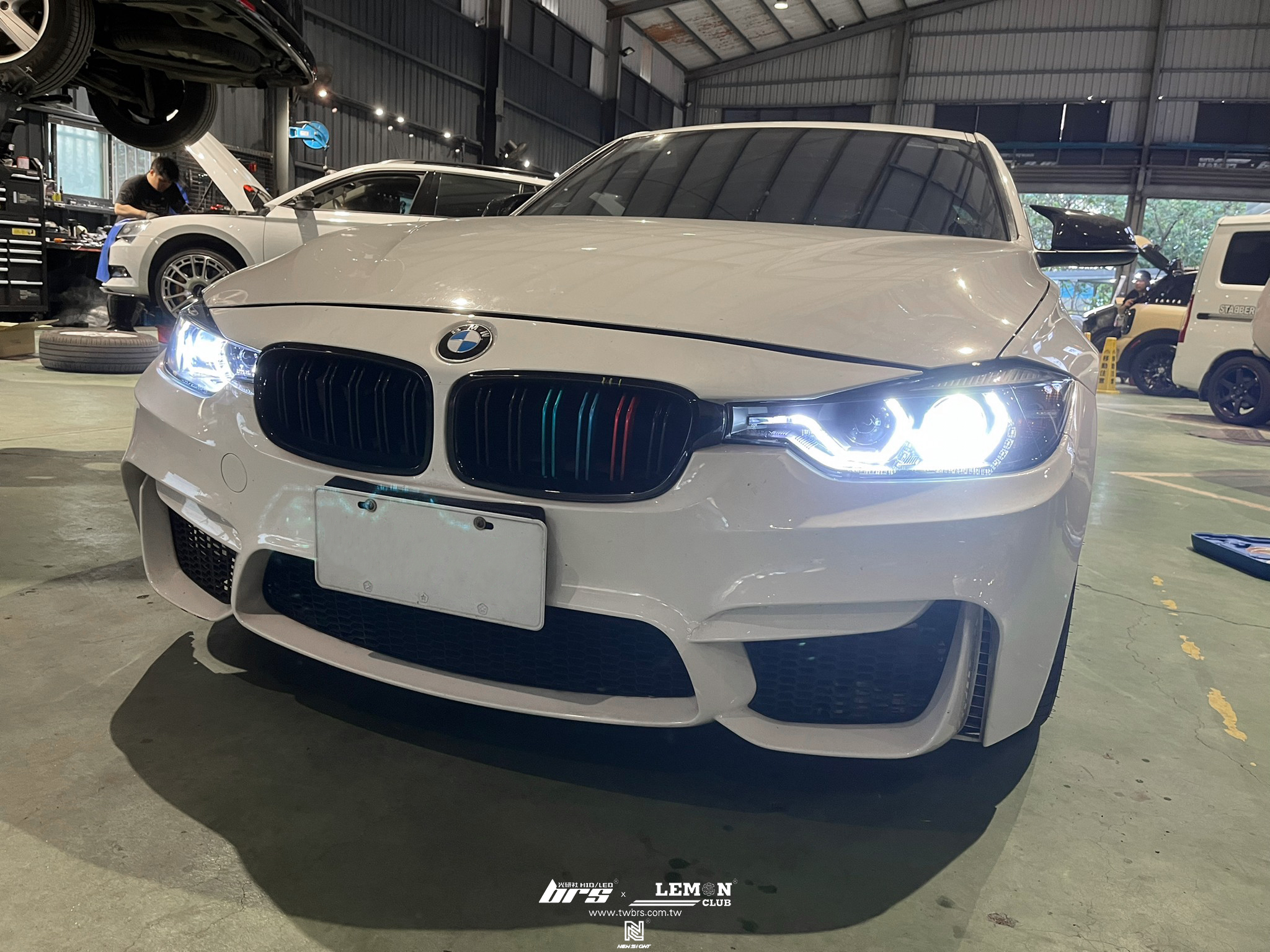 BMW F30 安裝 雙U魚眼大燈總成+D1S 6500K 高階款LED
