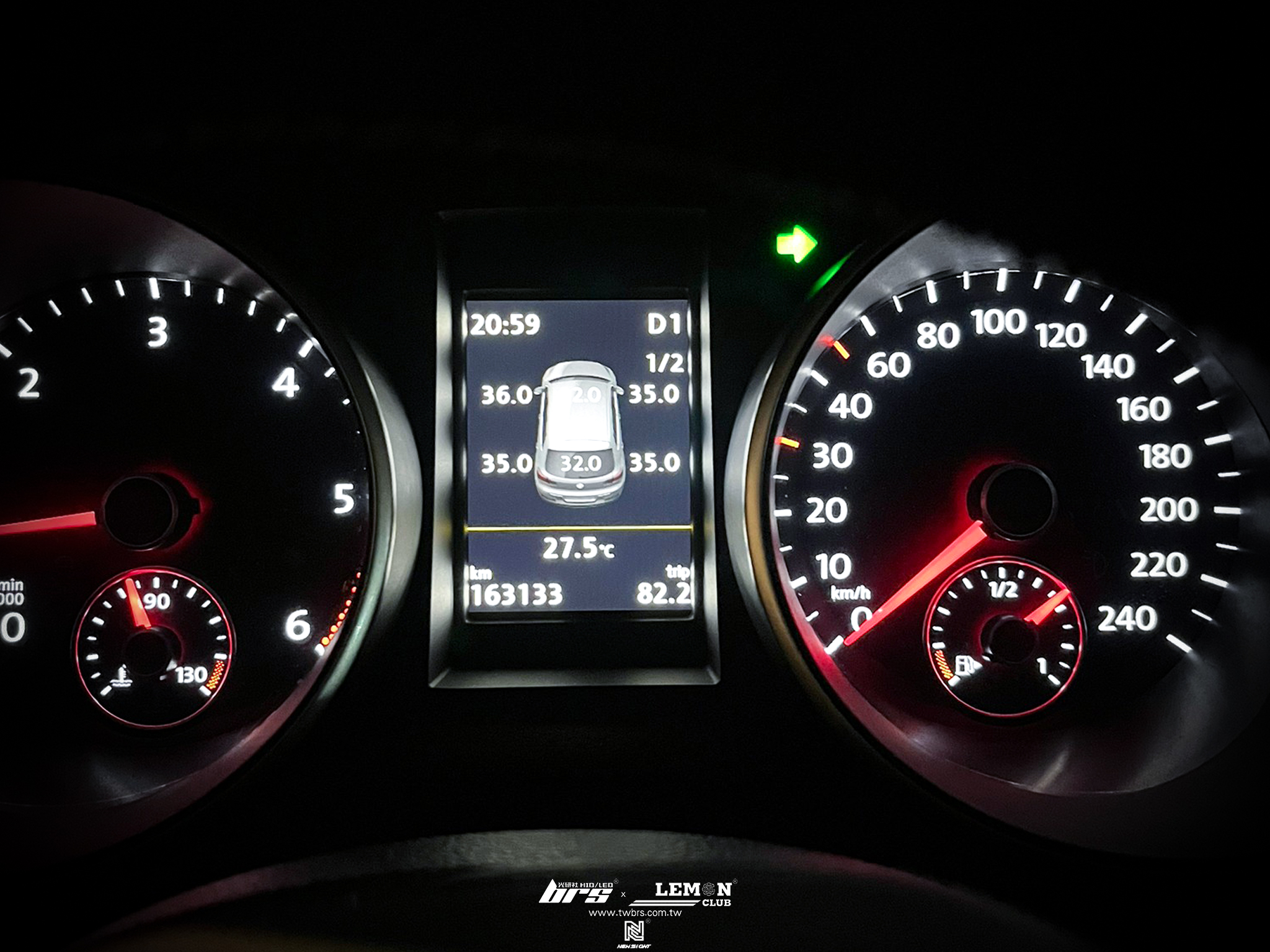 Volkswagen Golf 6 安裝 原廠直接式胎壓系統搭配ORO金屬黑氣嘴