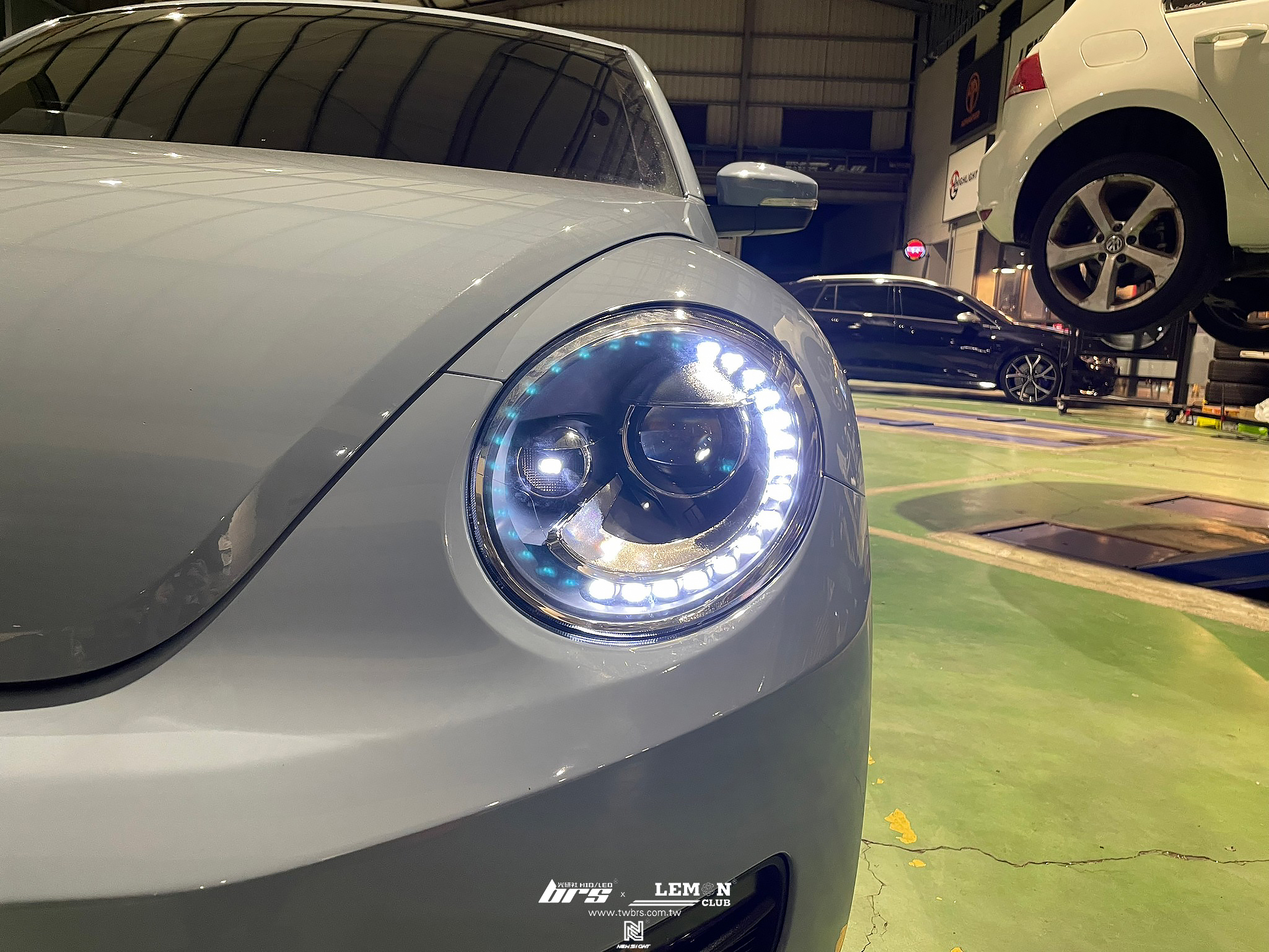 Volkswagen Beetle 安裝 魚眼大燈總成