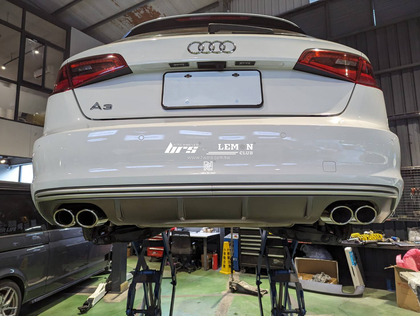 Audi A3 安裝 後下四出