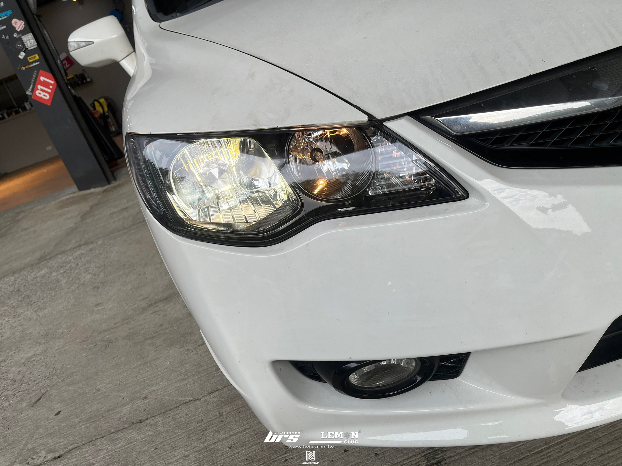 Honda K12 安裝 副駕駛邊HID專用大燈總成