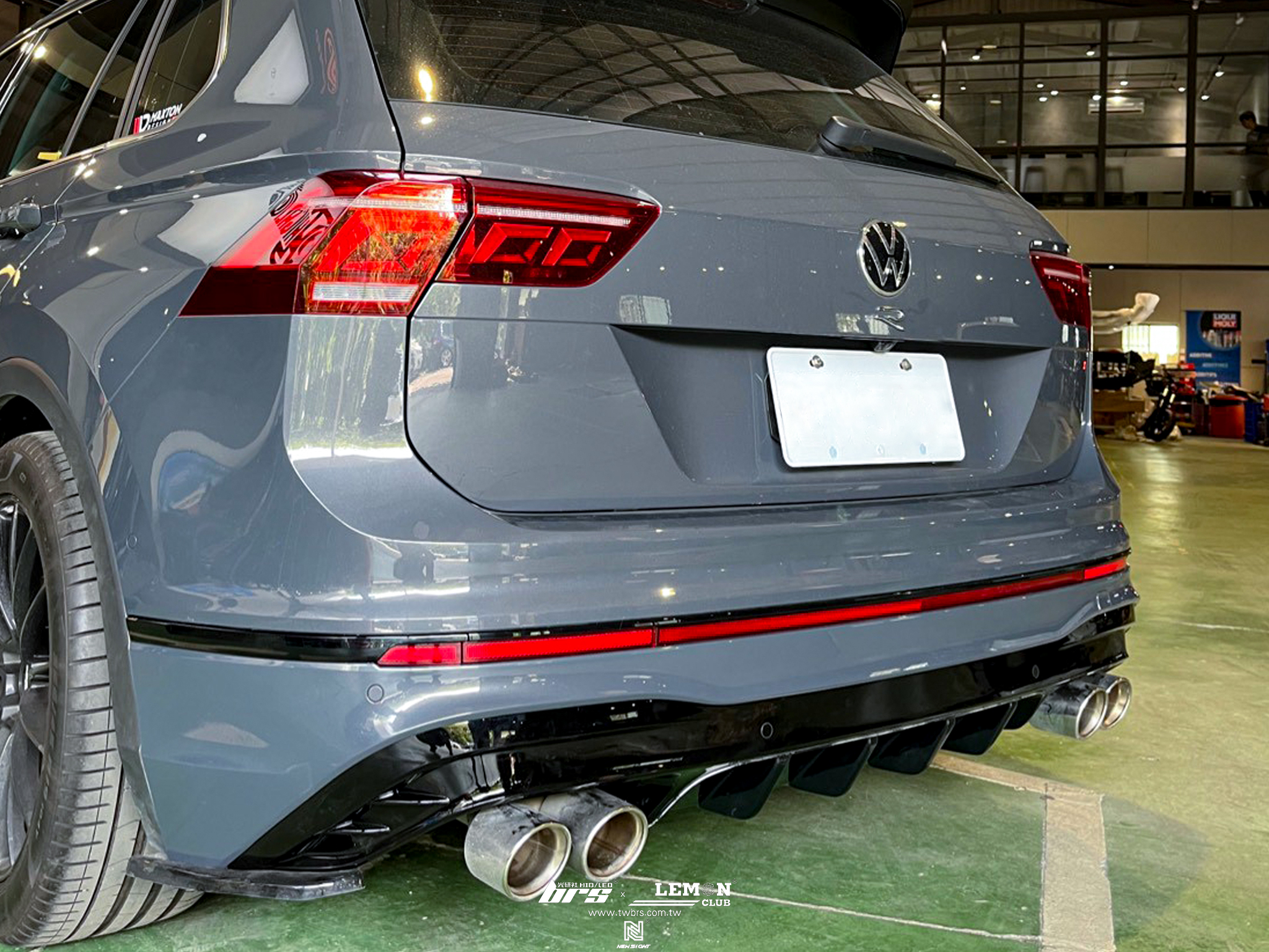 Volkswagen New Tiguan 安裝 Tiguan R 副廠後保桿+類MAX側裙