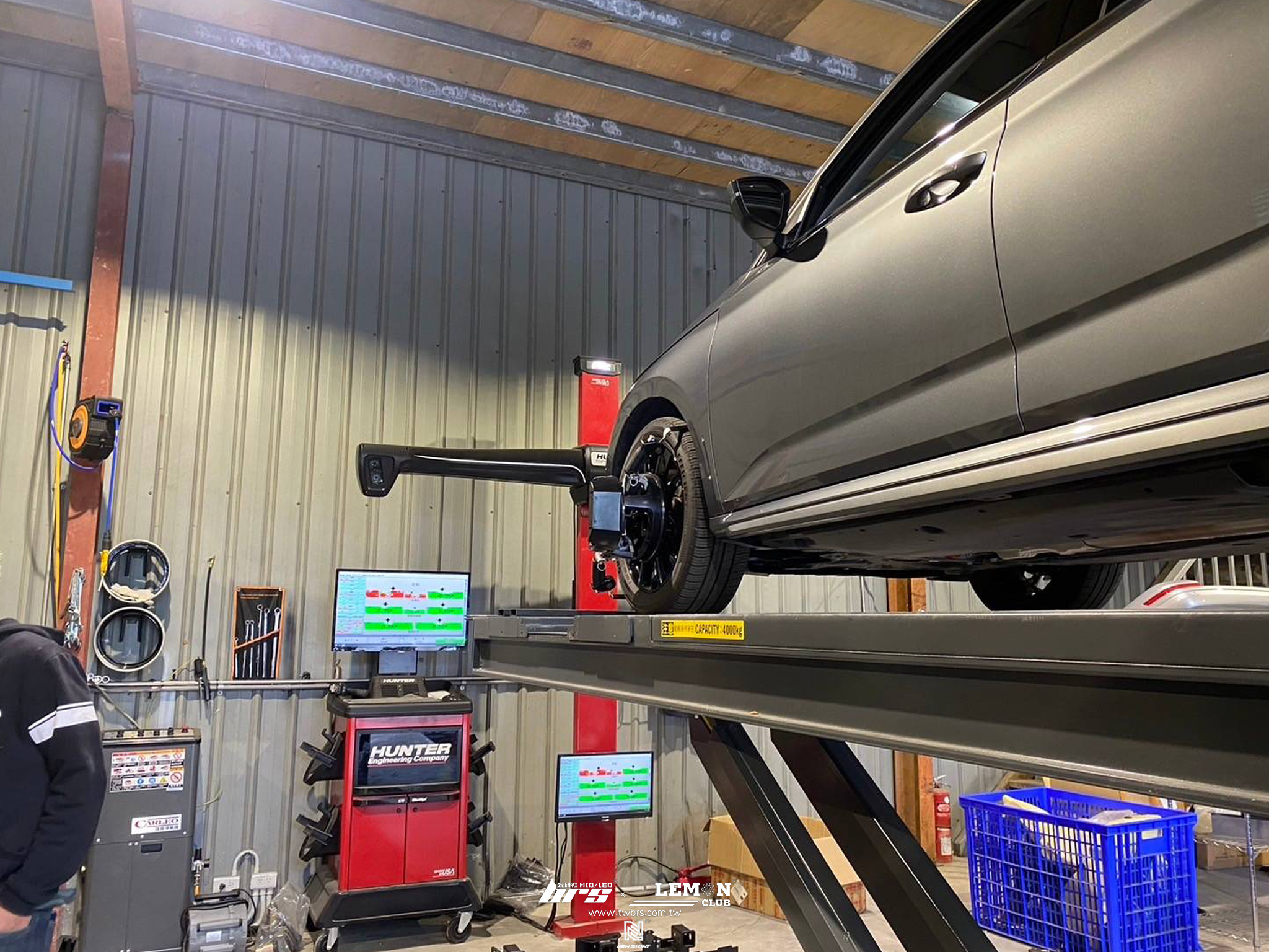 Skoda Kamiq 安裝 Bilstein倍適登B12前後避震器+Eibach艾巴短彈簧+HUNTER 3D電腦前輪定位