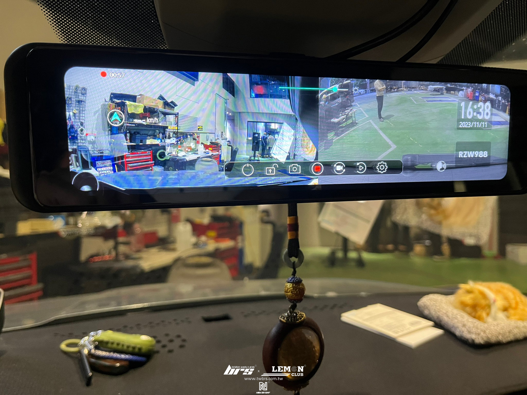 Skoda Kodiaq 安裝 DOD RZW988 後視鏡型行車紀錄器+保桿防跳石網