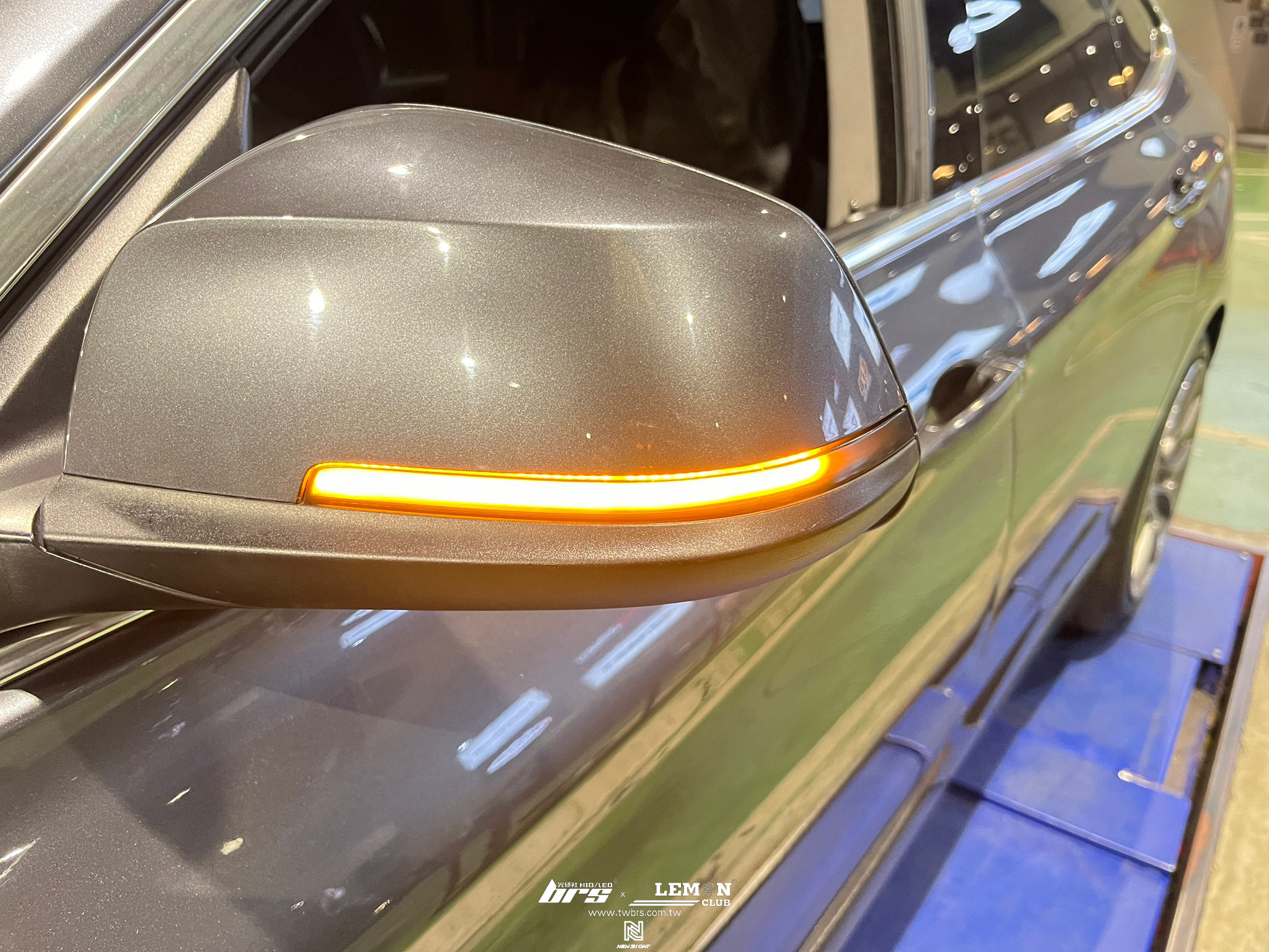 BMW F34 安裝 後視鏡流水方向燈