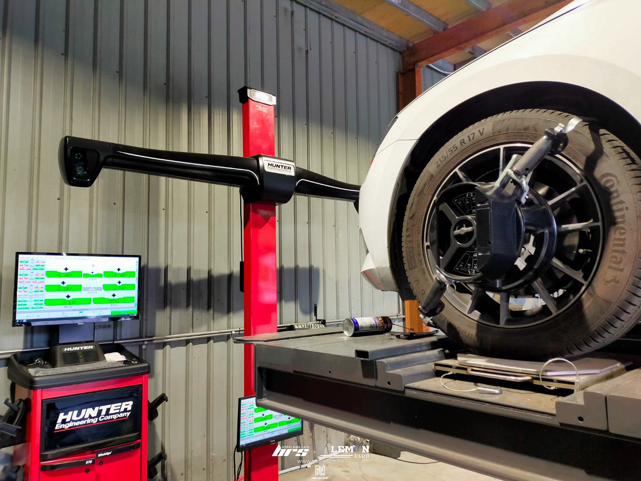 Skoda Superb 安裝 原廠工字梁鐵套更換+原廠工字梁支架+原廠排氣管吊耳+原廠隔熱板+HUNTER 3D 四輪定位