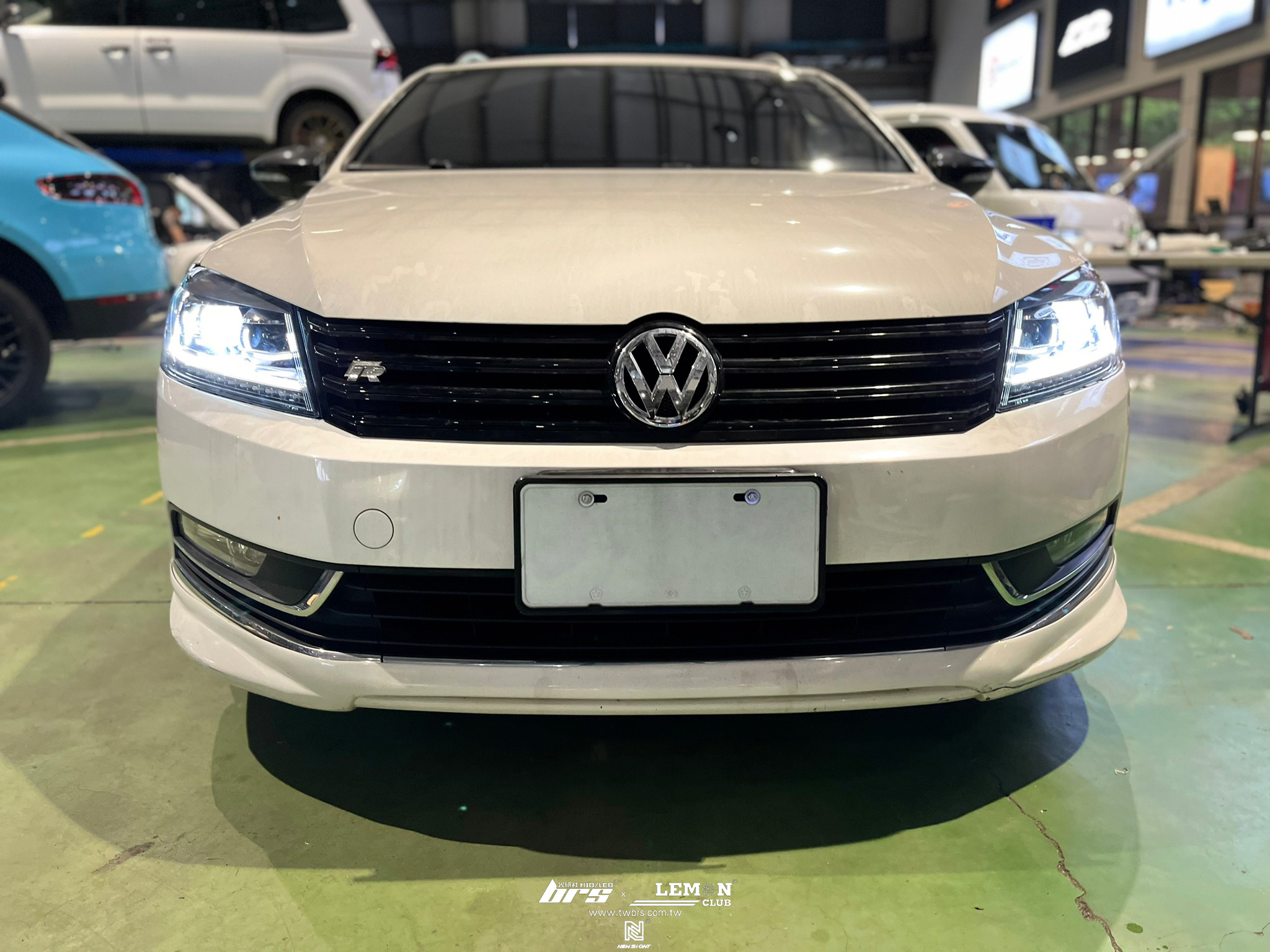 Volkswagen Passat B7 安裝 惡魔眼大燈總成-流水款+D2H 6500K 高階款LED