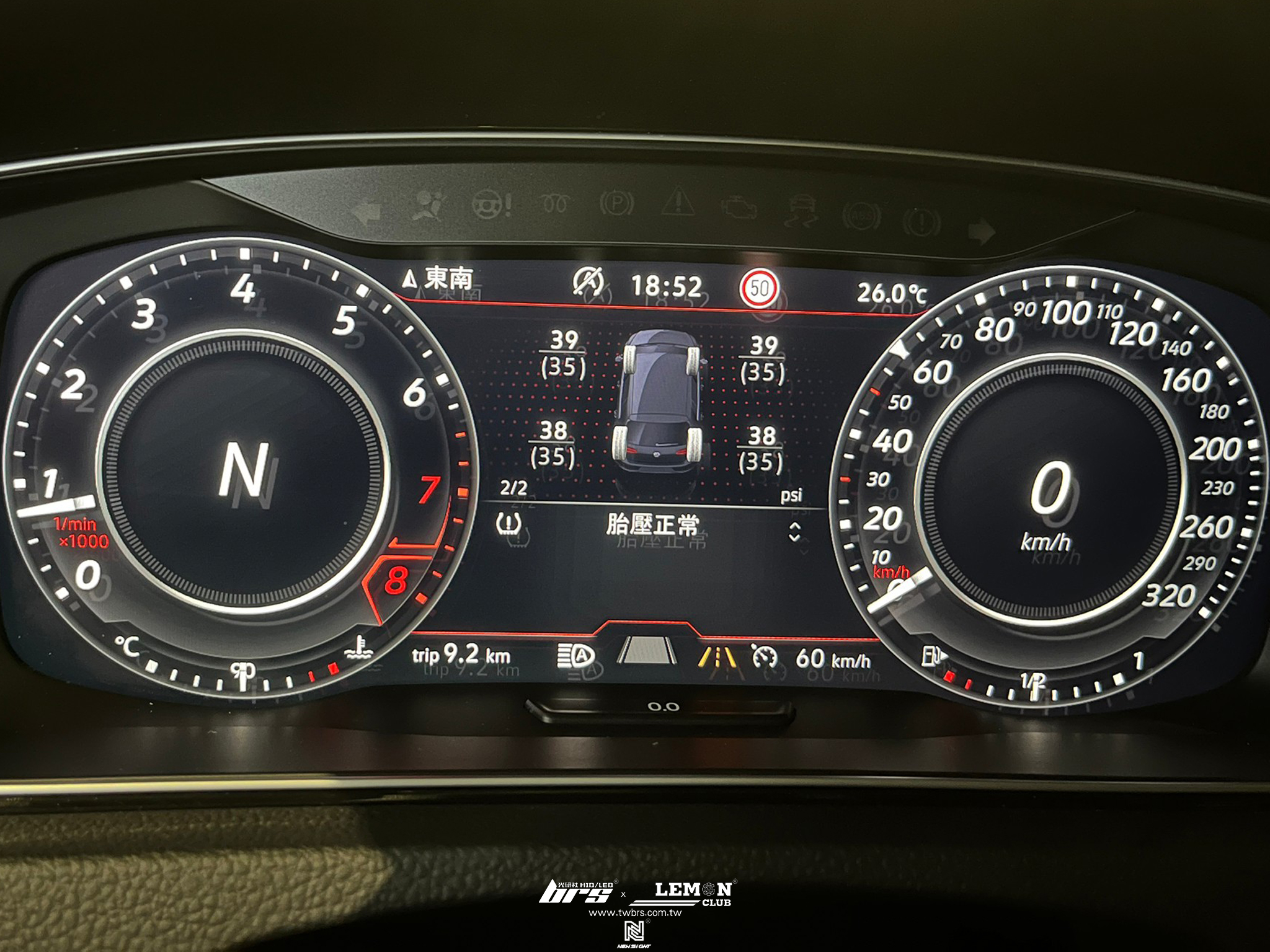 Volkswagen Golf 7.5 安裝 原廠直接式胎壓系統搭配ORO金屬氣嘴(黑)