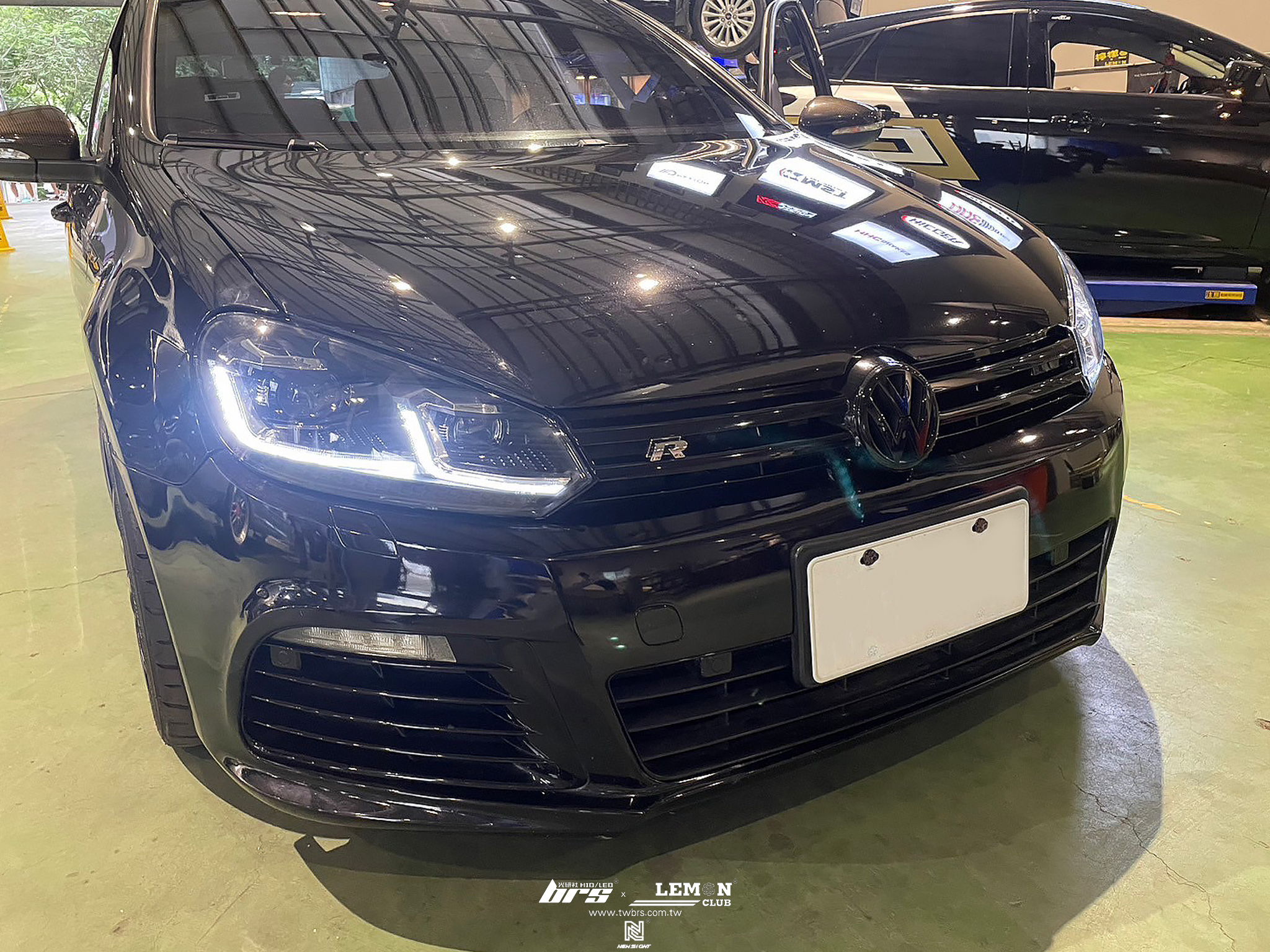 Volkswagen Golf 6 GTI 安裝 6改7.5銀線魚眼大燈總成+Highlight SS款(高階款) 6000K LED