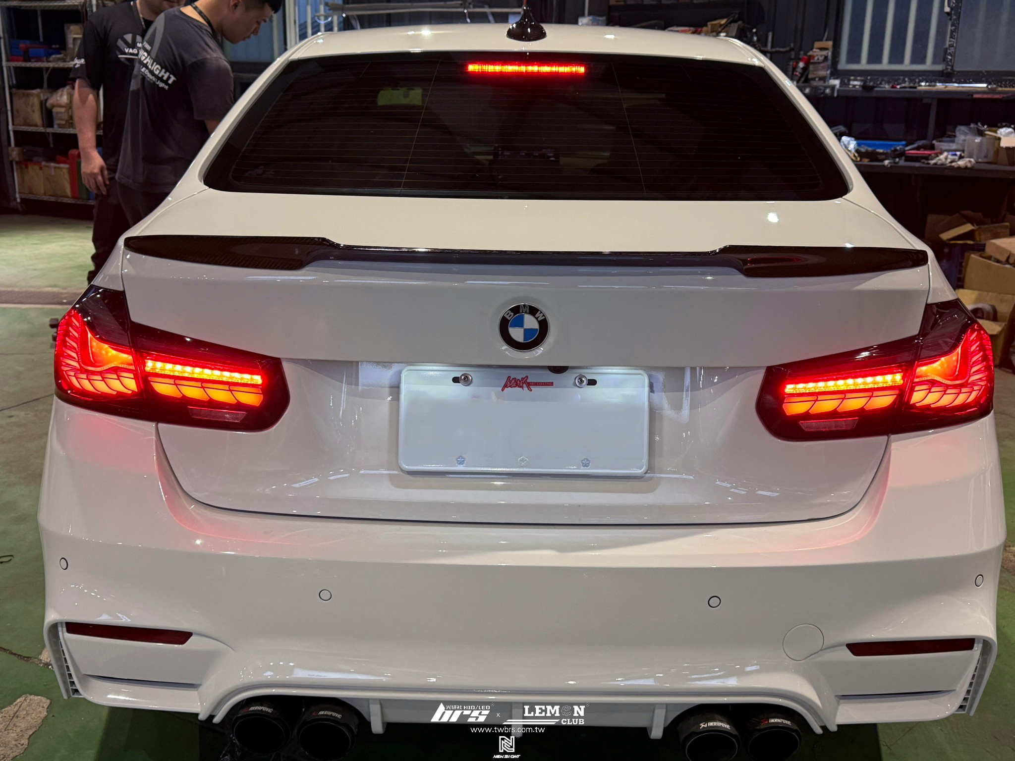 BMW F30 安裝 燻黑款流水LED龍鱗尾燈